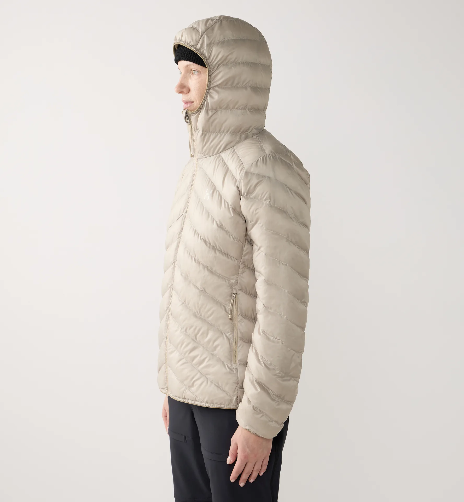 Särna Mimic II Hood Women Chalk Beige