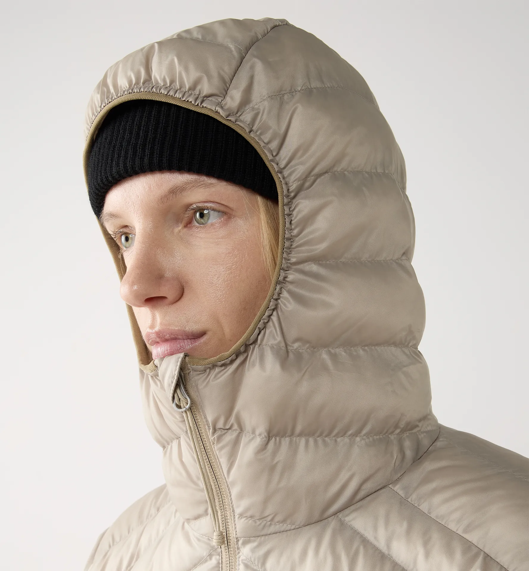 Särna Mimic II Hood Women Chalk Beige