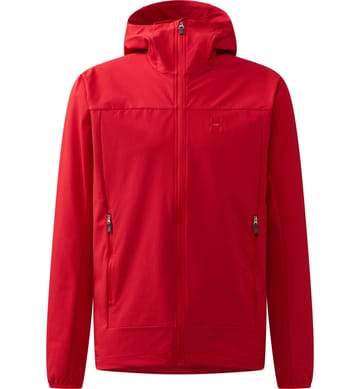 Rosson Softshell Hood Men Bright Red