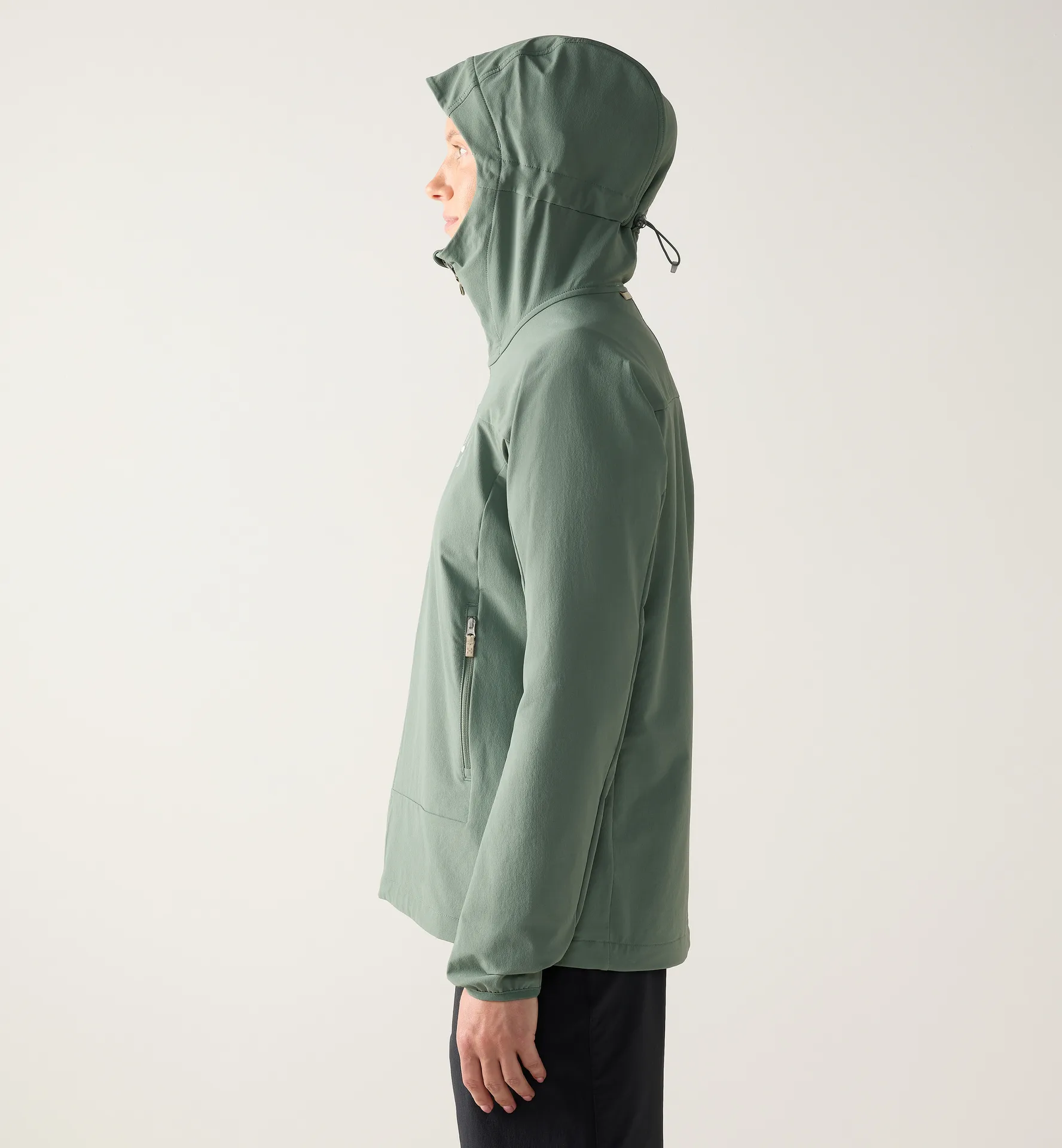 Rosson Softshell Hood Women Chlorophyll Green