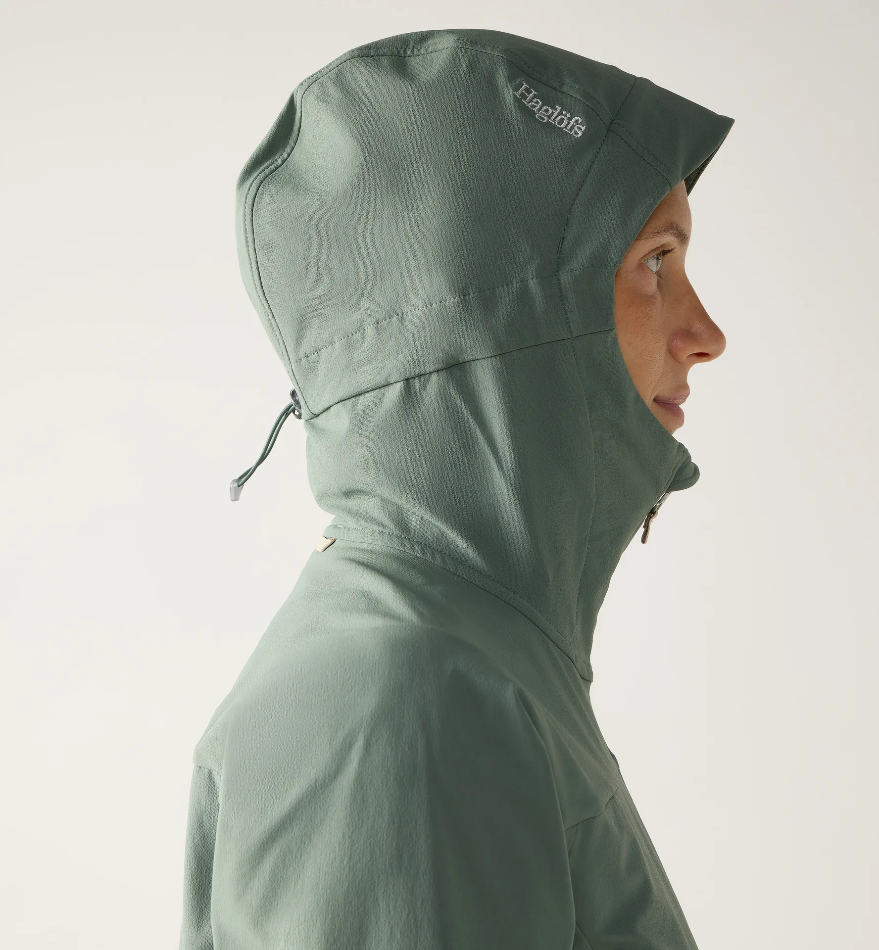 Rosson Softshell Hood Women Chlorophyll Green
