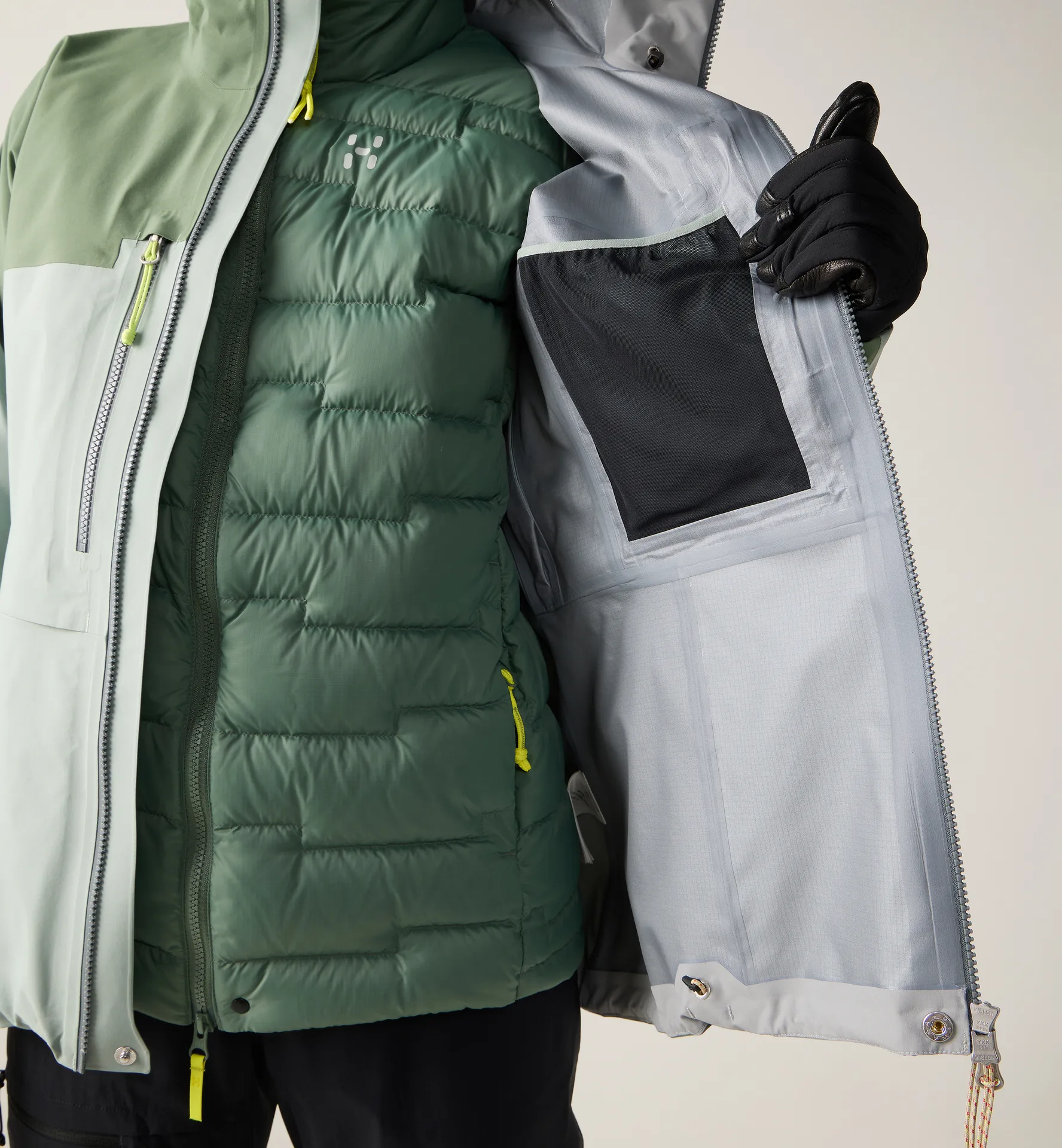 Spitz GTX Pro II Jacket Women | Dew Green/Chlorophyll Green