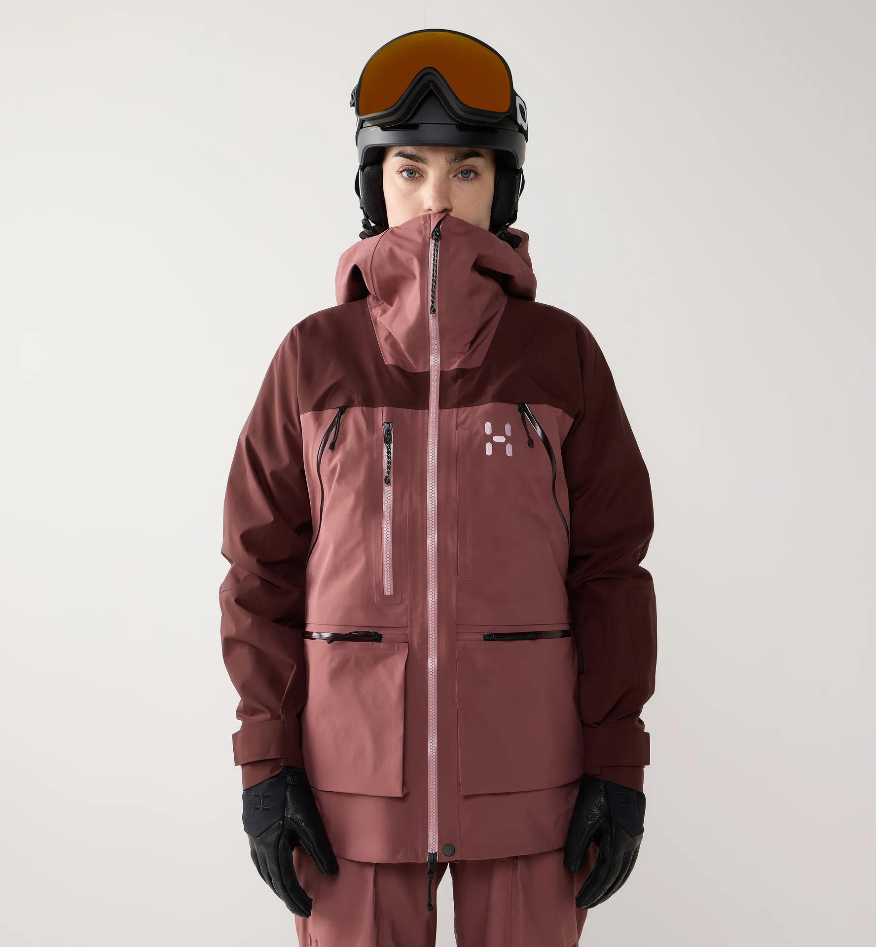 Vassi GTX Pro II Jacket Women Maroon Trail / Misty Mauve