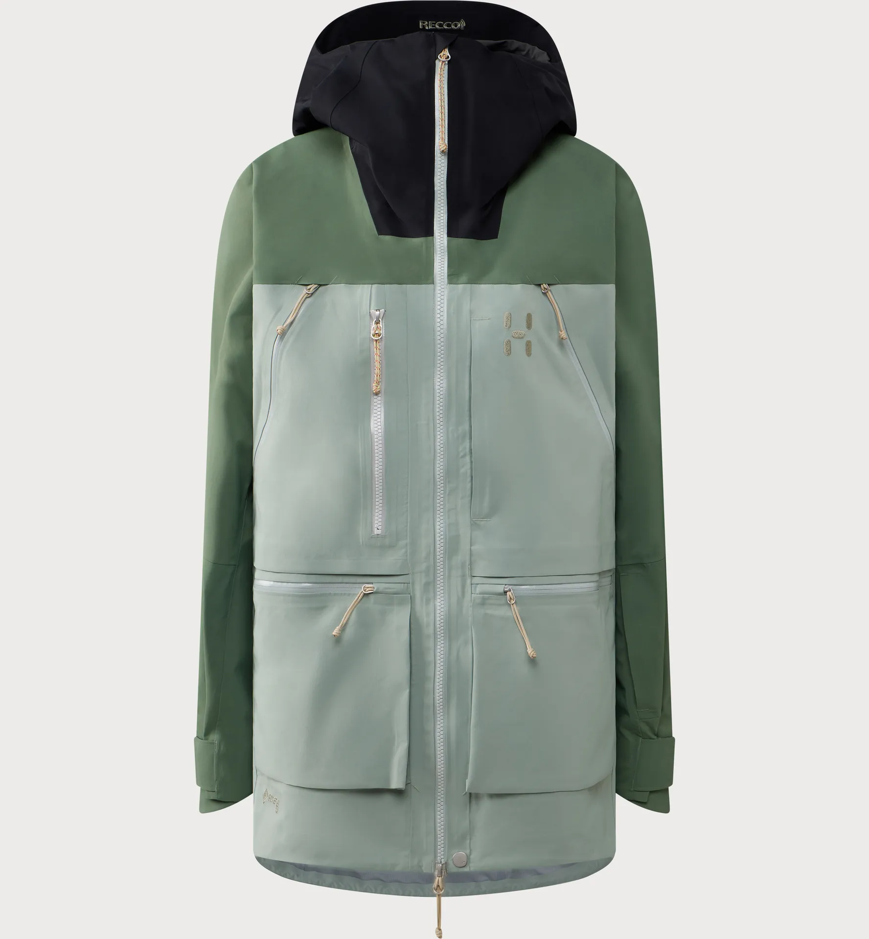 Vassi GTX Pro II Jacket Women True Black/Chlorophyll Green/Dew Green