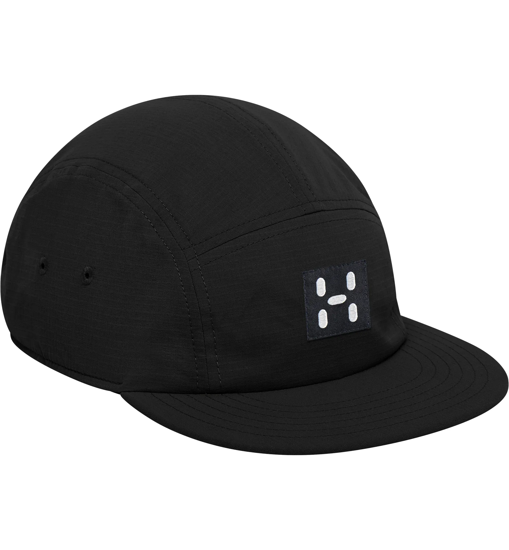 Brand Five Panel Cap True Black Solid