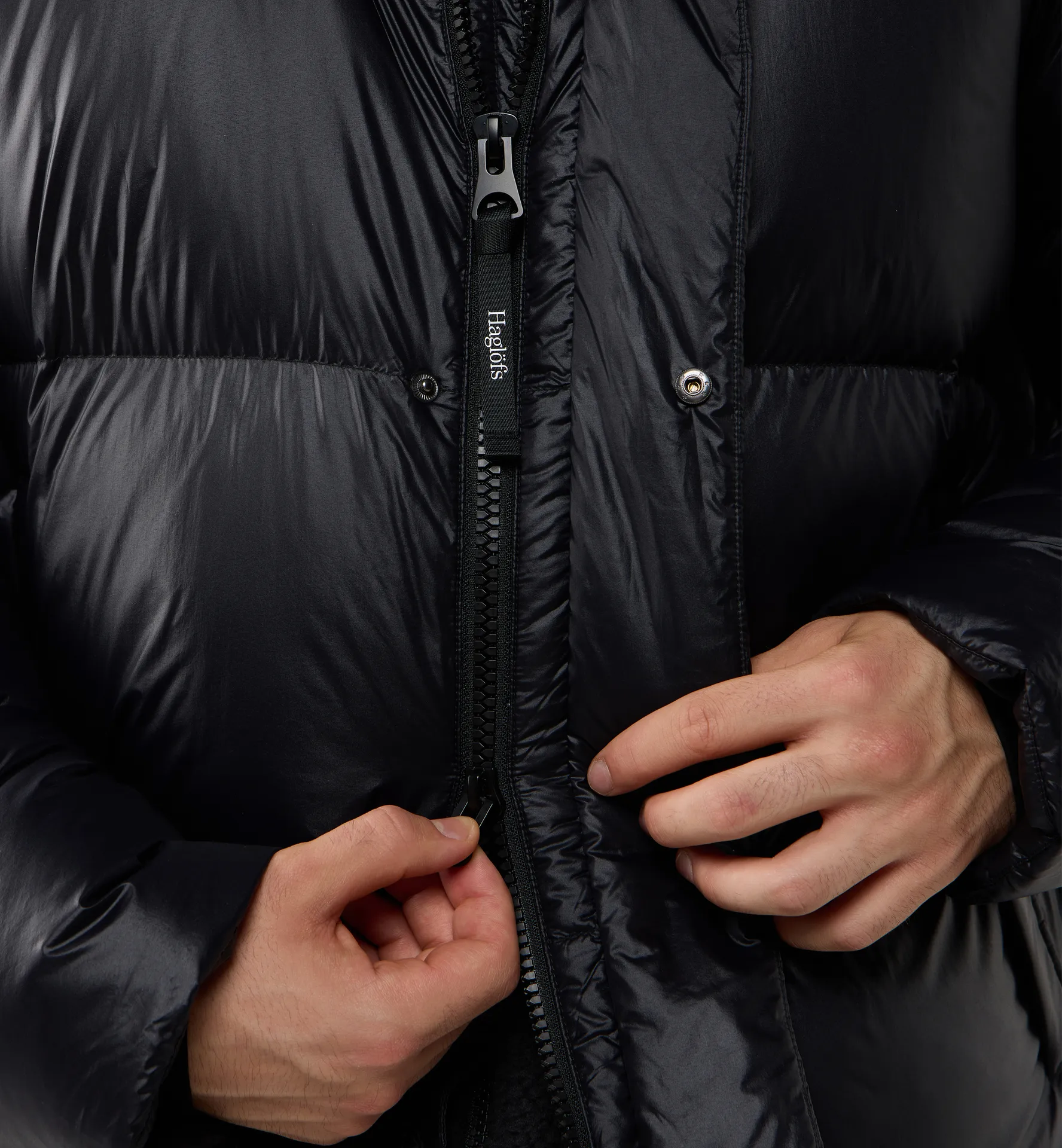 Liden Short Down Hood Men True Black