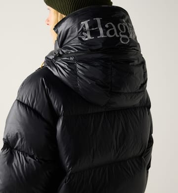 Liden Short Down Hood Women True Black Liden Short Down Hood Women True Black