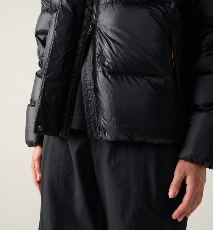 Liden Short Down Hood Women True Black Liden Short Down Hood Women True Black