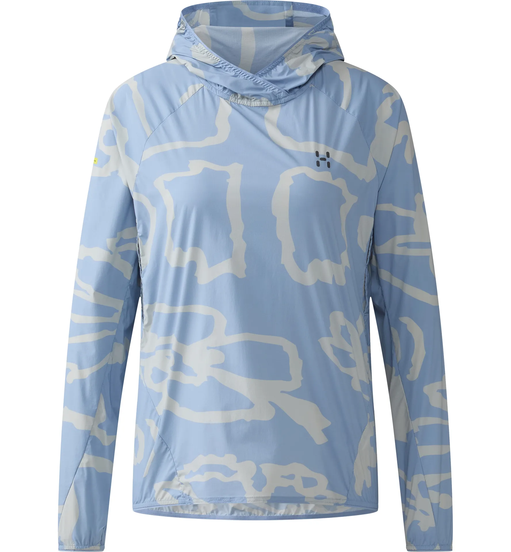 Midnattssol Sunpack Hoodie Women Blue Abstract Floral