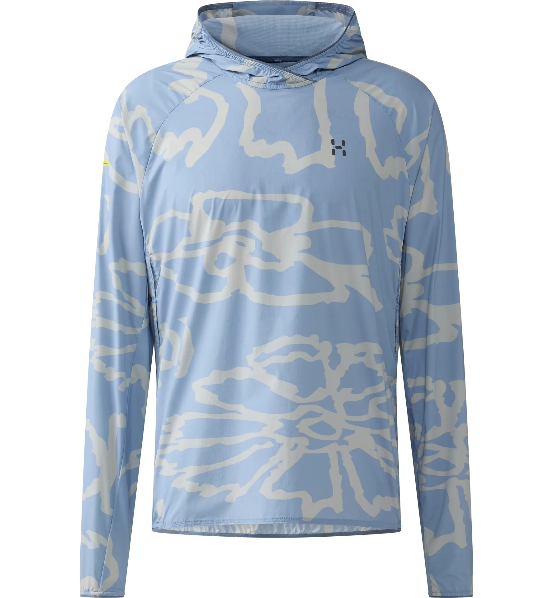 Midnattssol Sunpack Hoodie Men Blue Abstract Floral