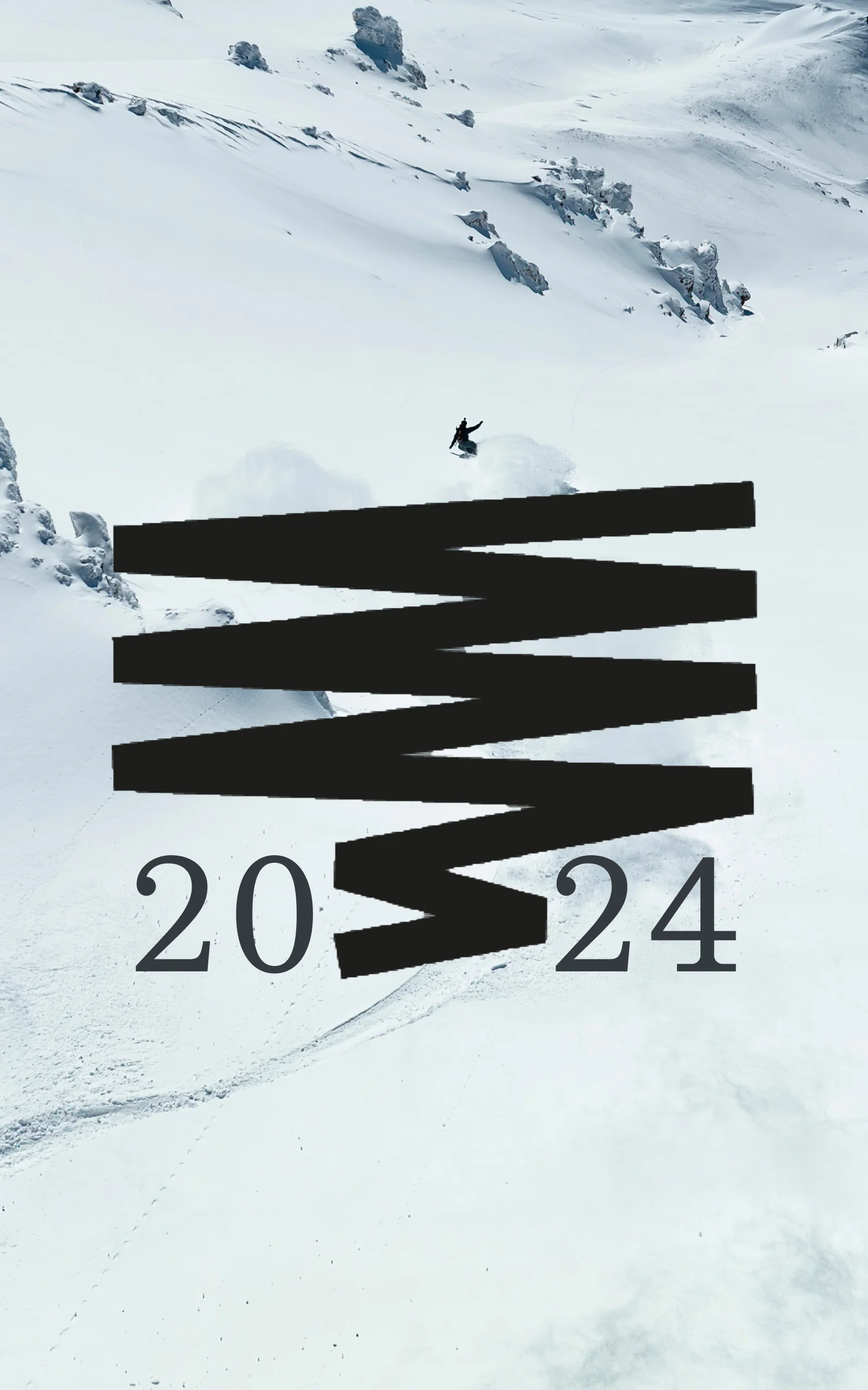 Skiing down a mountain