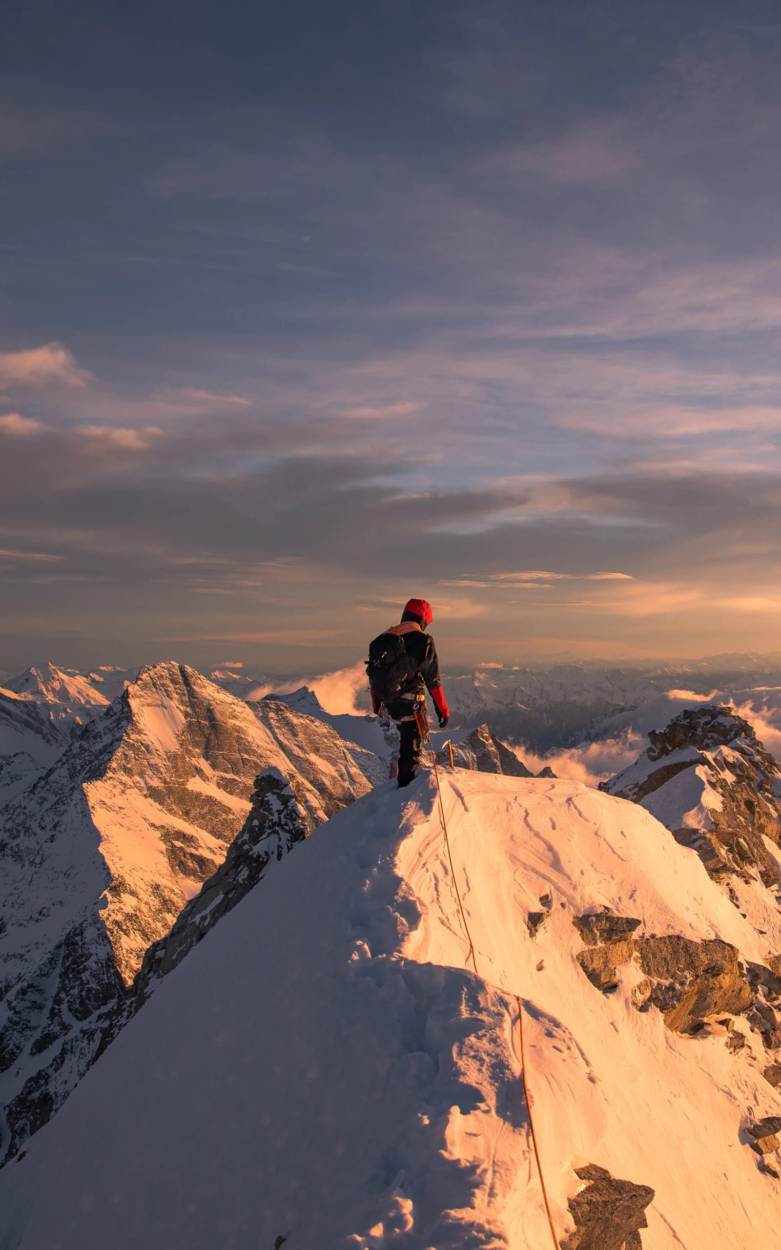 Haglöfs Outsiders by nature Roman Rohrmoser on a mountain peak