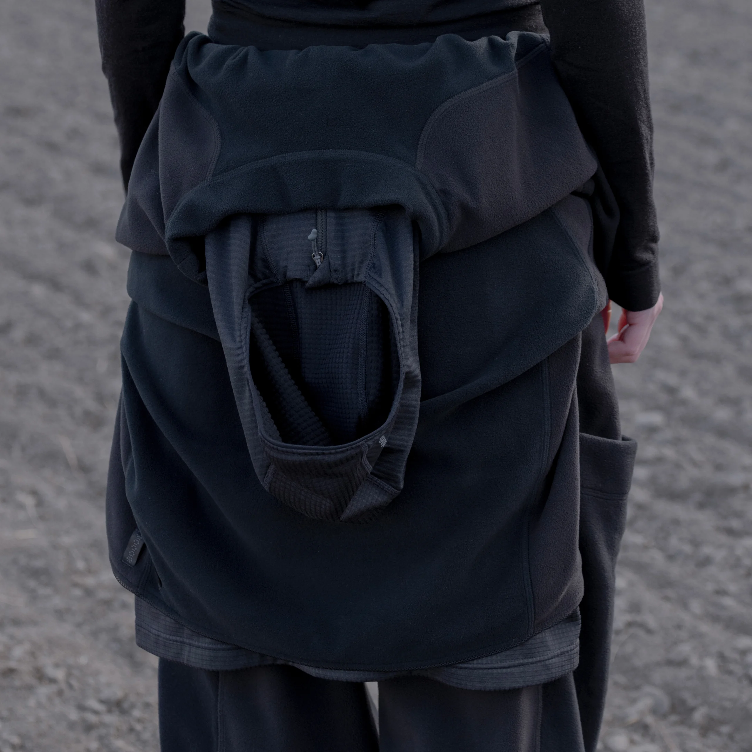 Haglöfs Polartech Standard issue black Backside hoodie