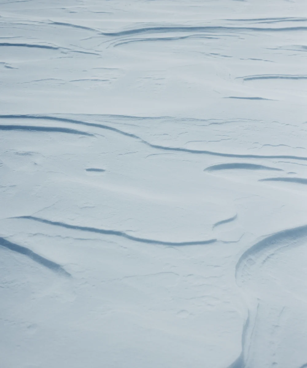 Haglöfs Ski camp Detailed image of a snow landscape.