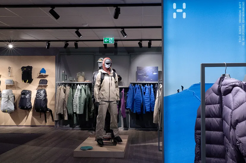 Image from brand store in Stockholm - fall winter collection hanging on racks