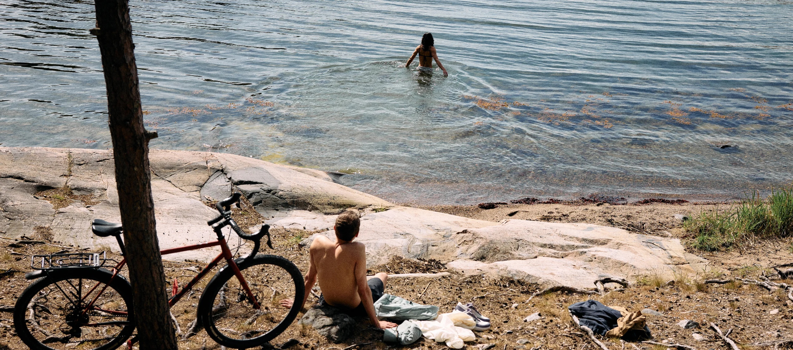 Taking a break during a hike