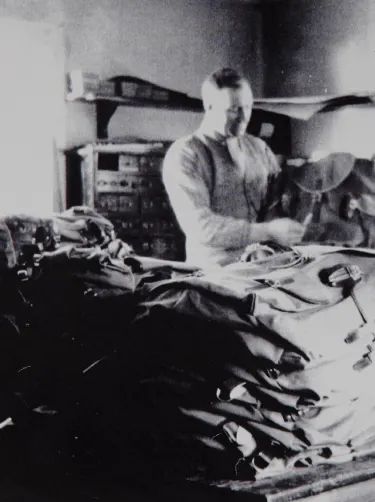 Man working in Haglöfs Studio