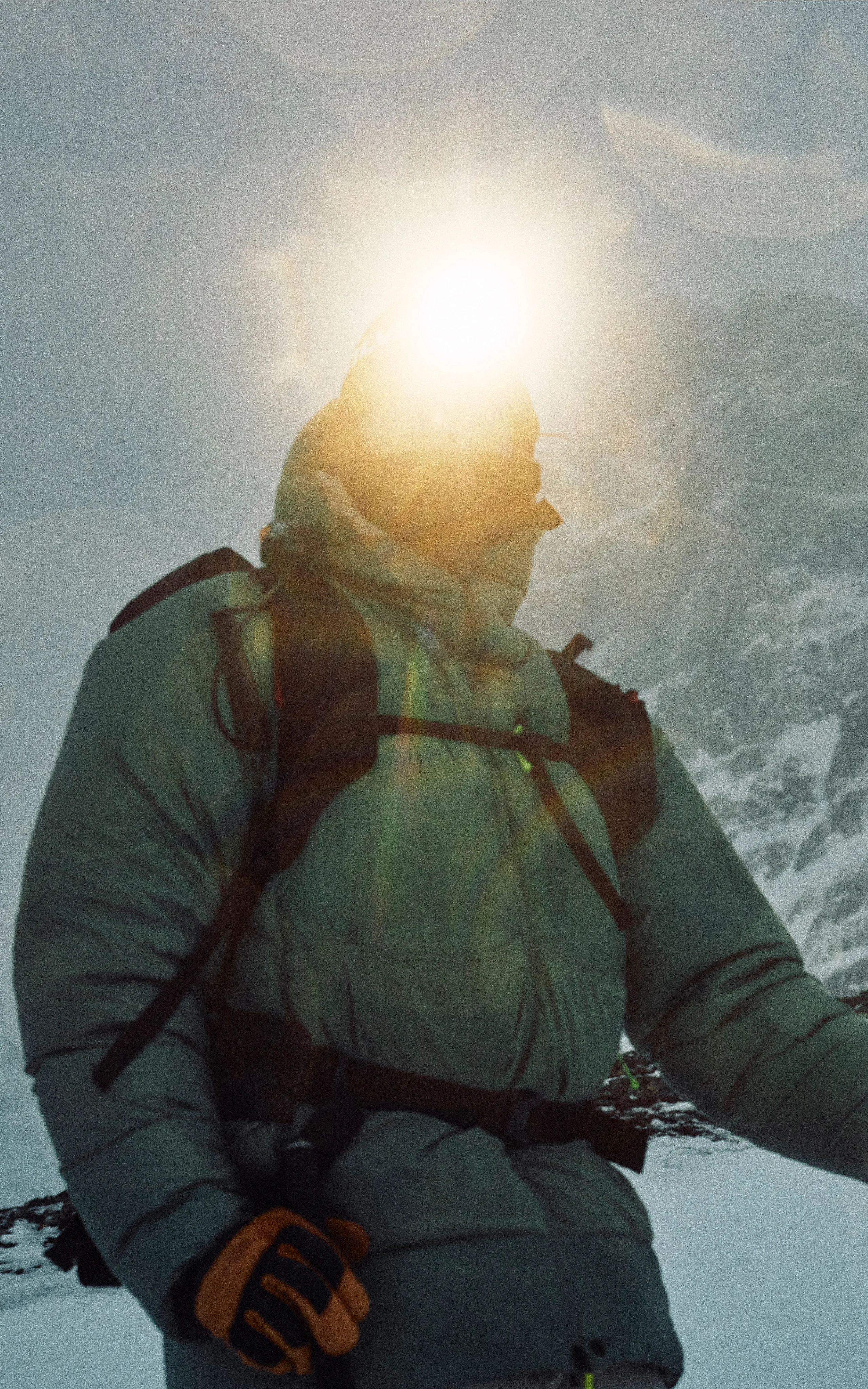 Haglöfs Lookbook | Fall/Winter 2026 Headlamp with Nallo Touring Down Hood