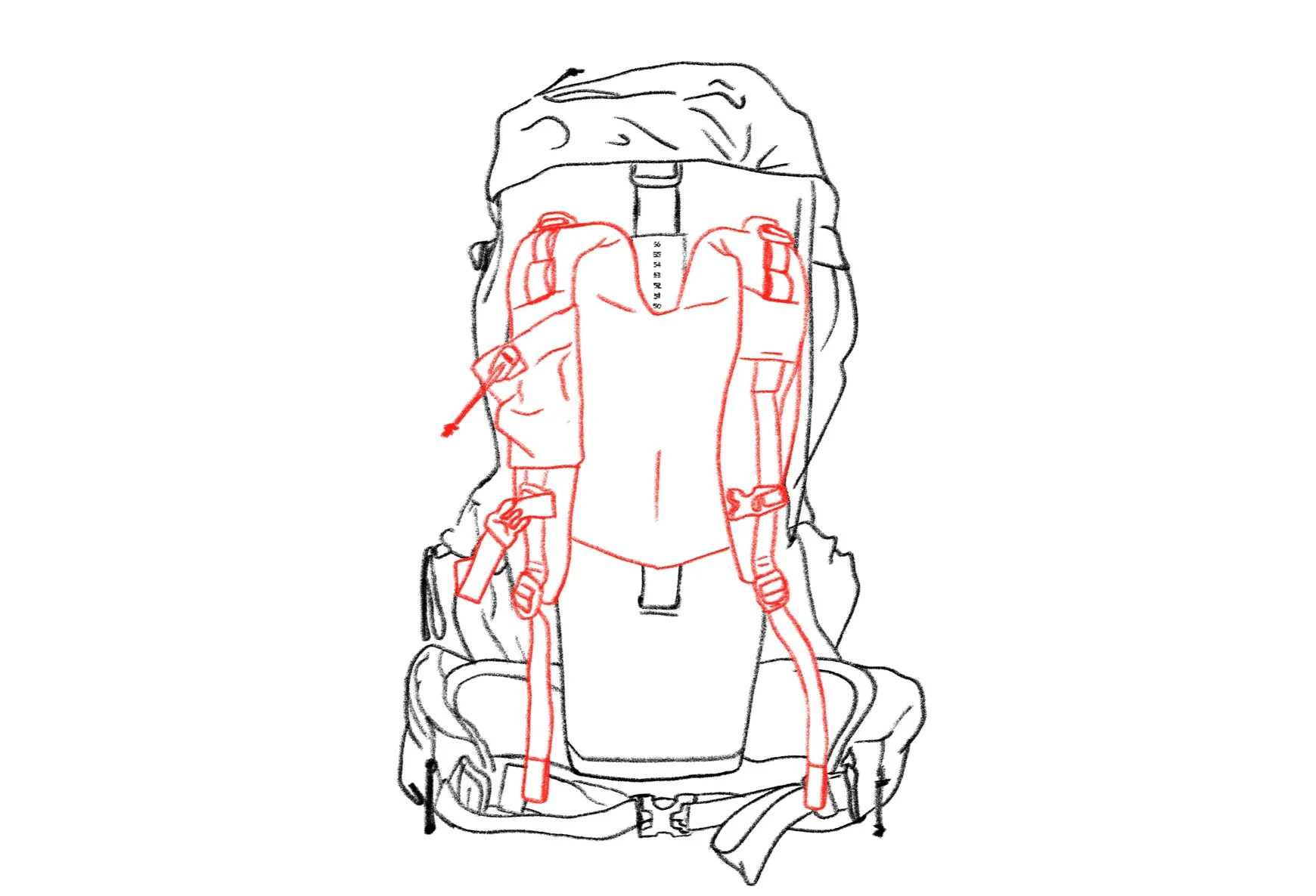 Instant backpack shoulder straps