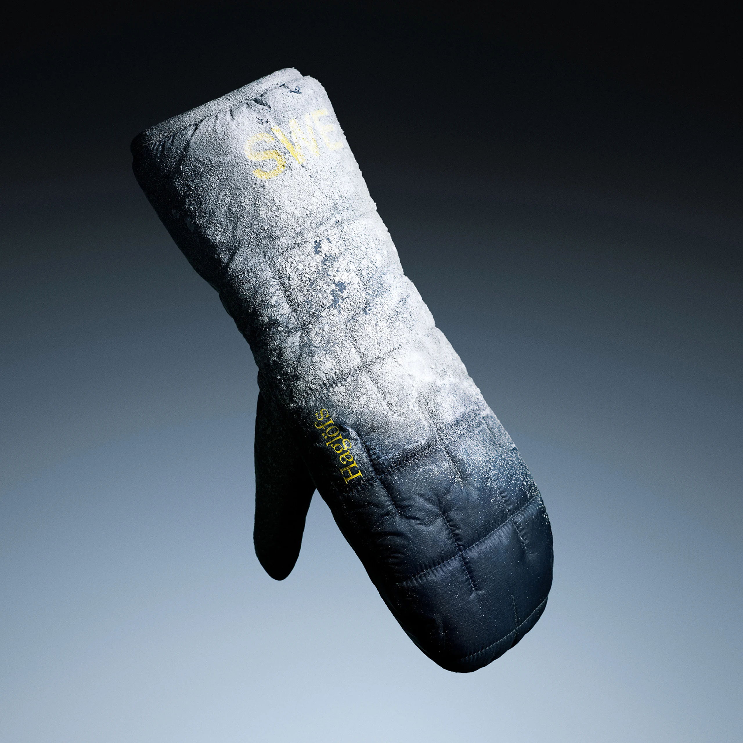 Haglöfs Winter olympic games OS mitten in white branches