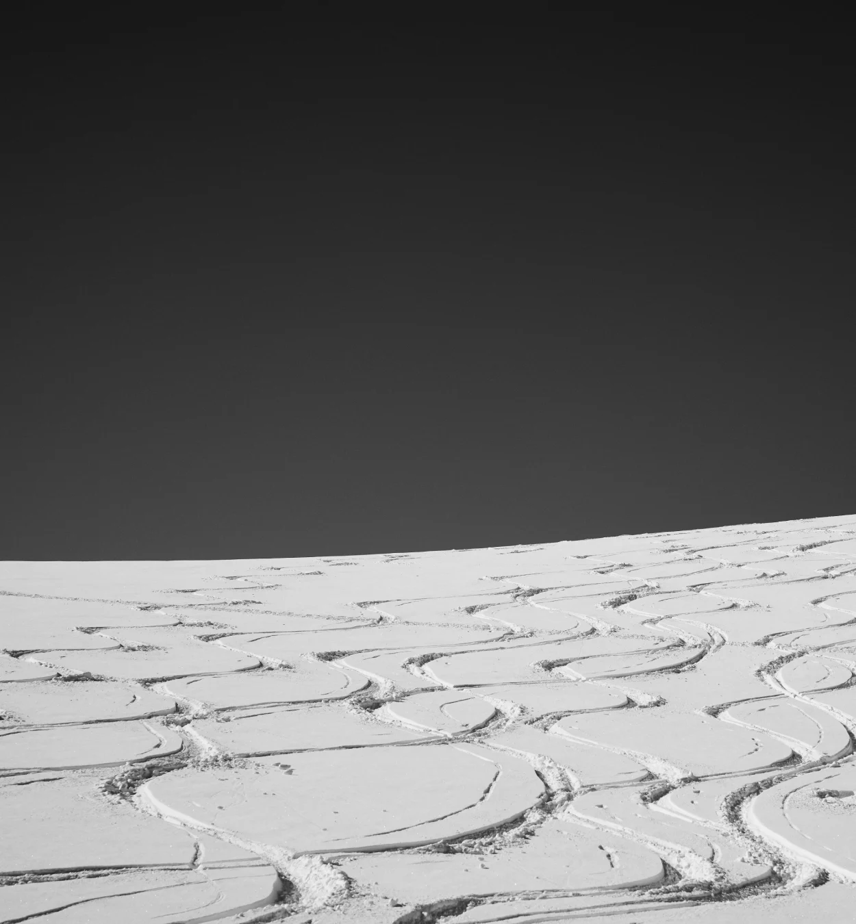 Haglöfs sale. Skislope in black and white