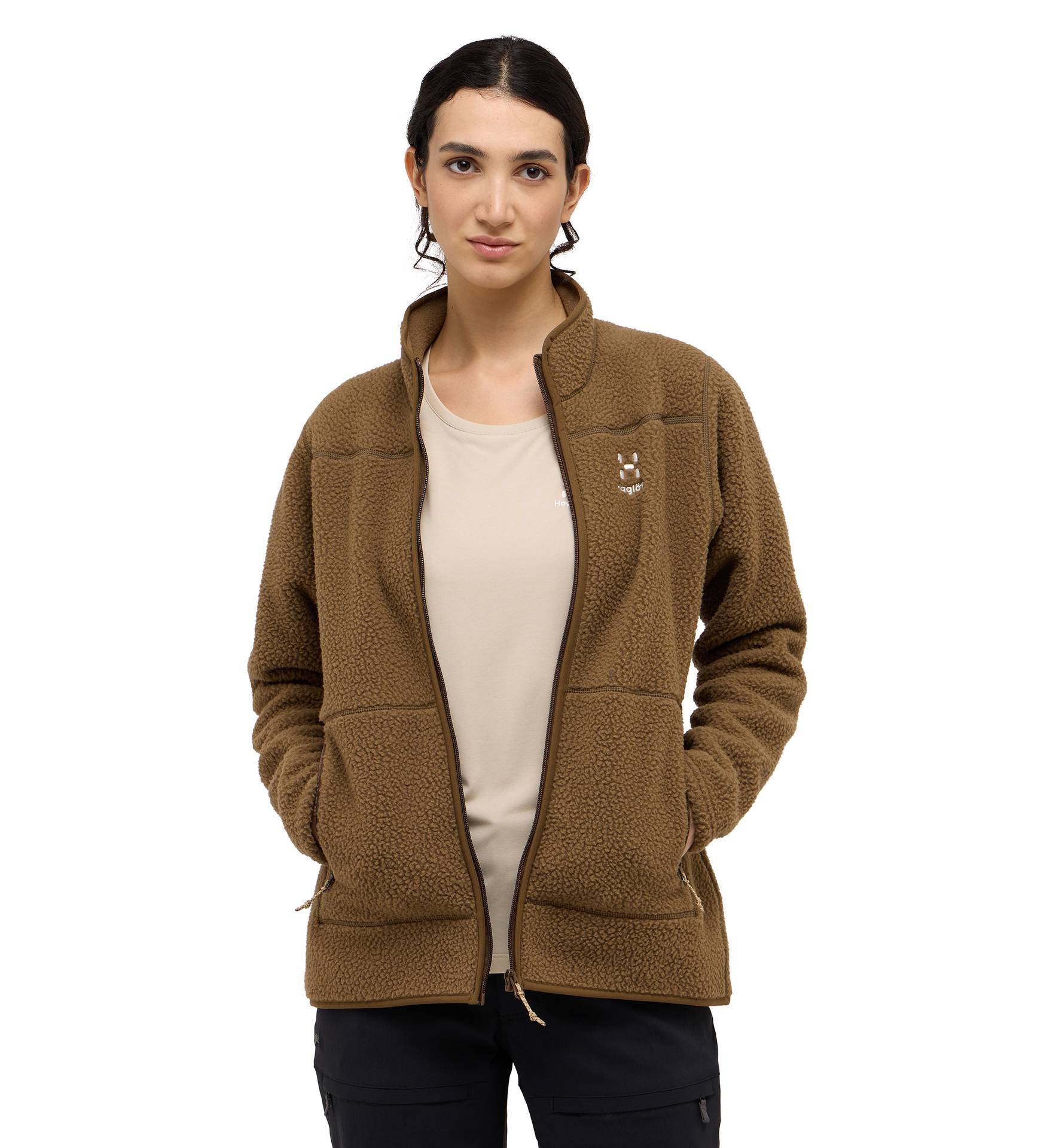 Mossa Pile Jacket Women Teak Brown