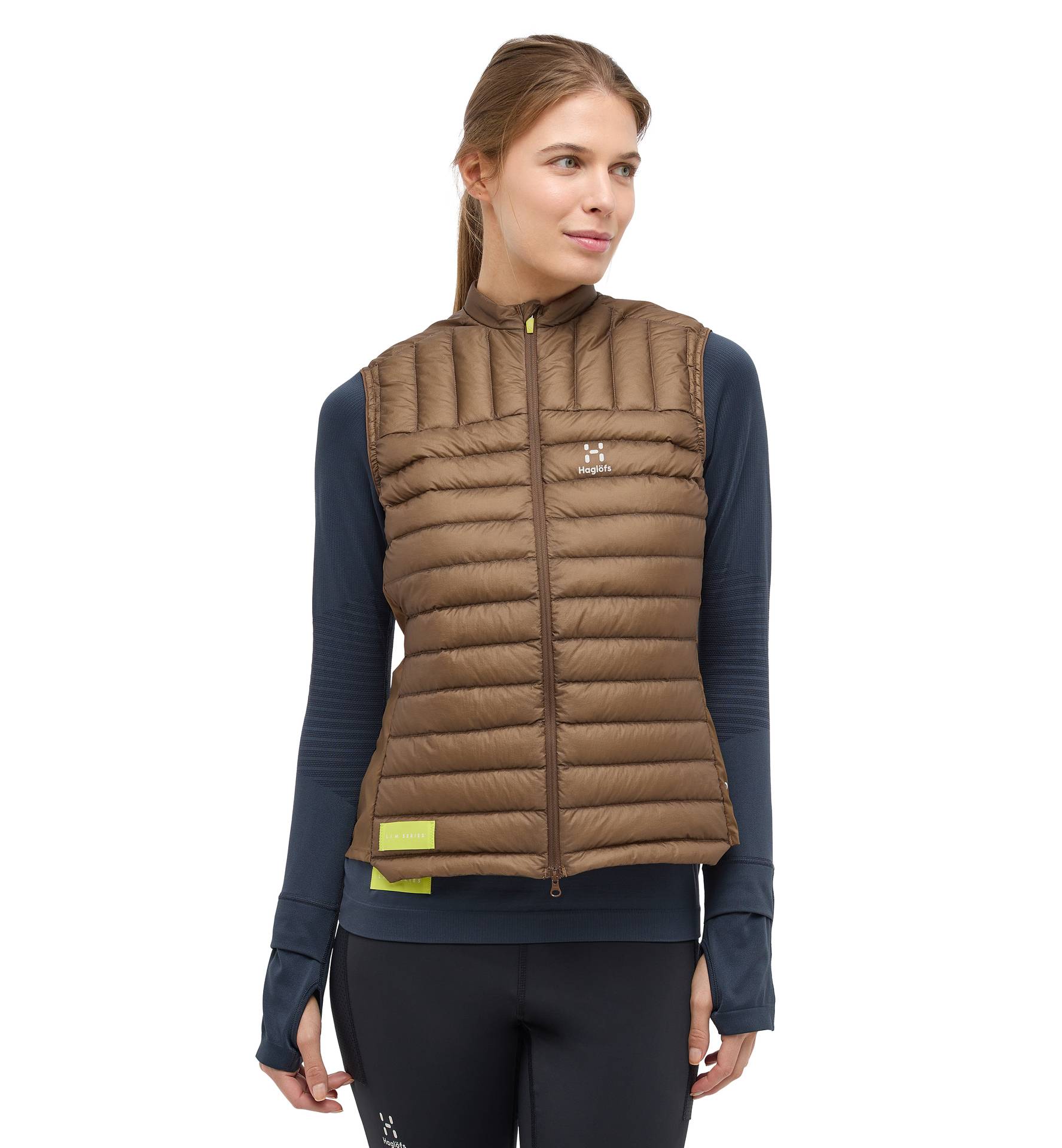 L.I.M Intense Trail Down Vest Women Teak Brown