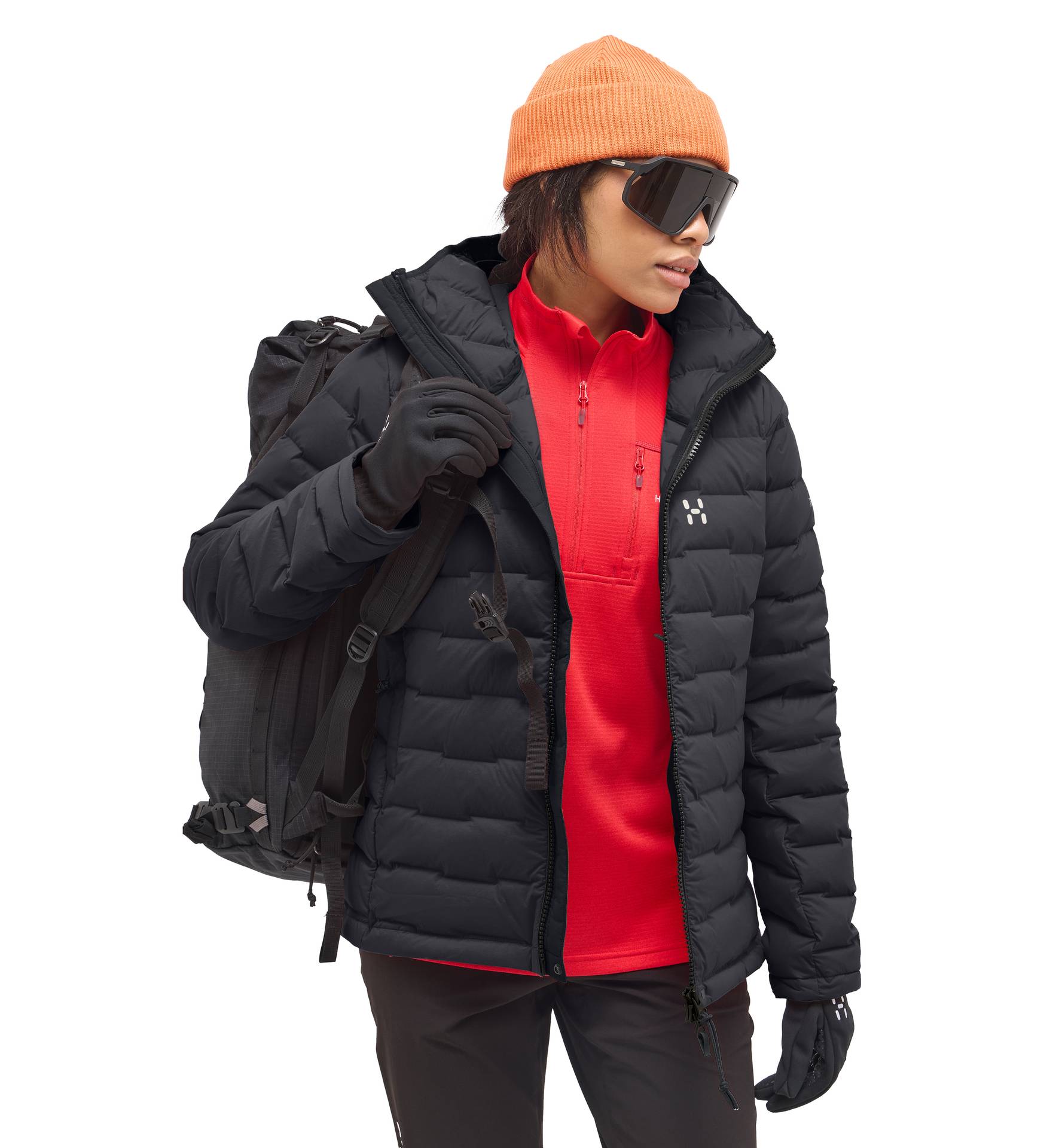 Spitz Down Hood Women True Black