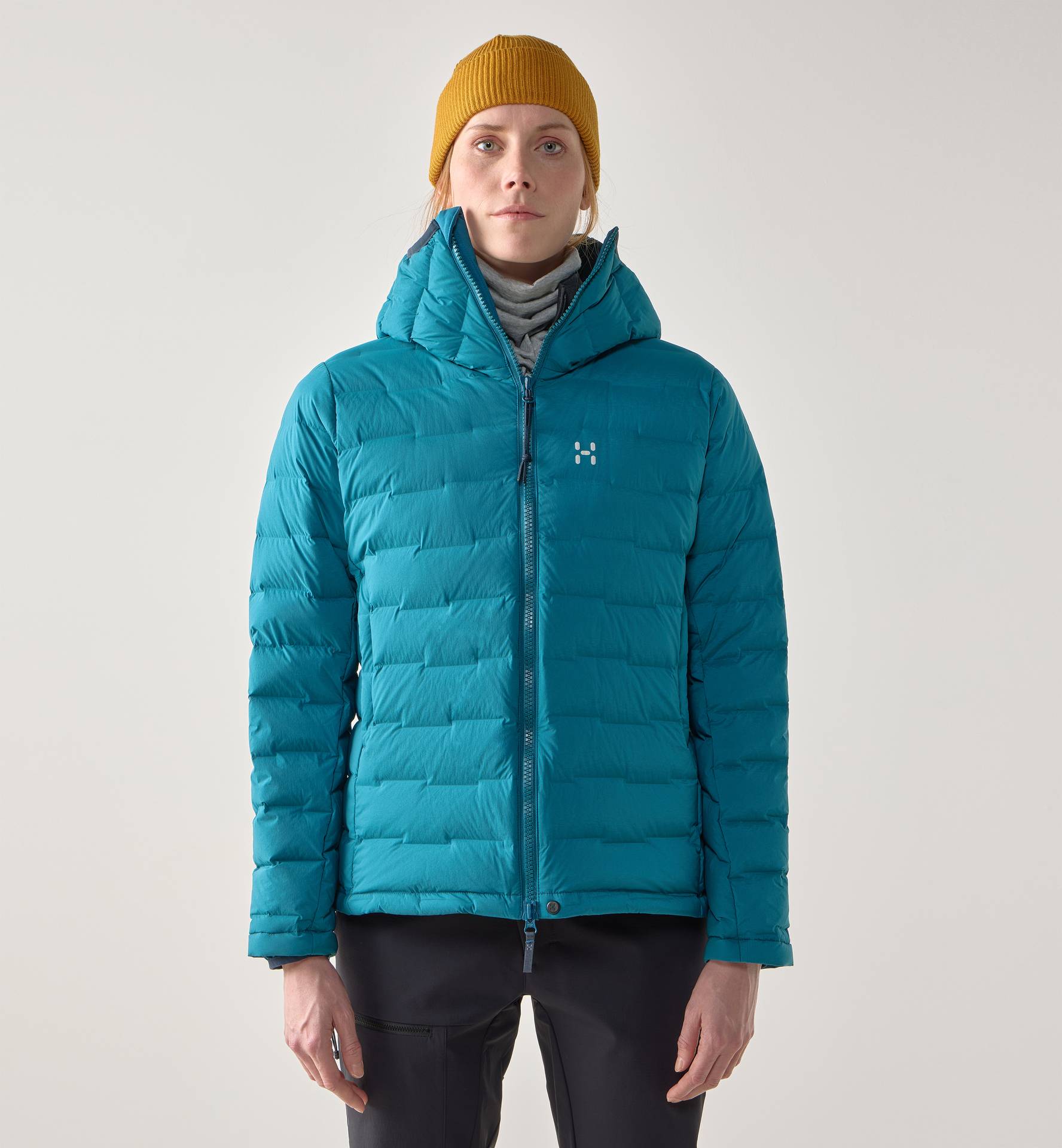 Spitz Down Hood Women Deep Teal