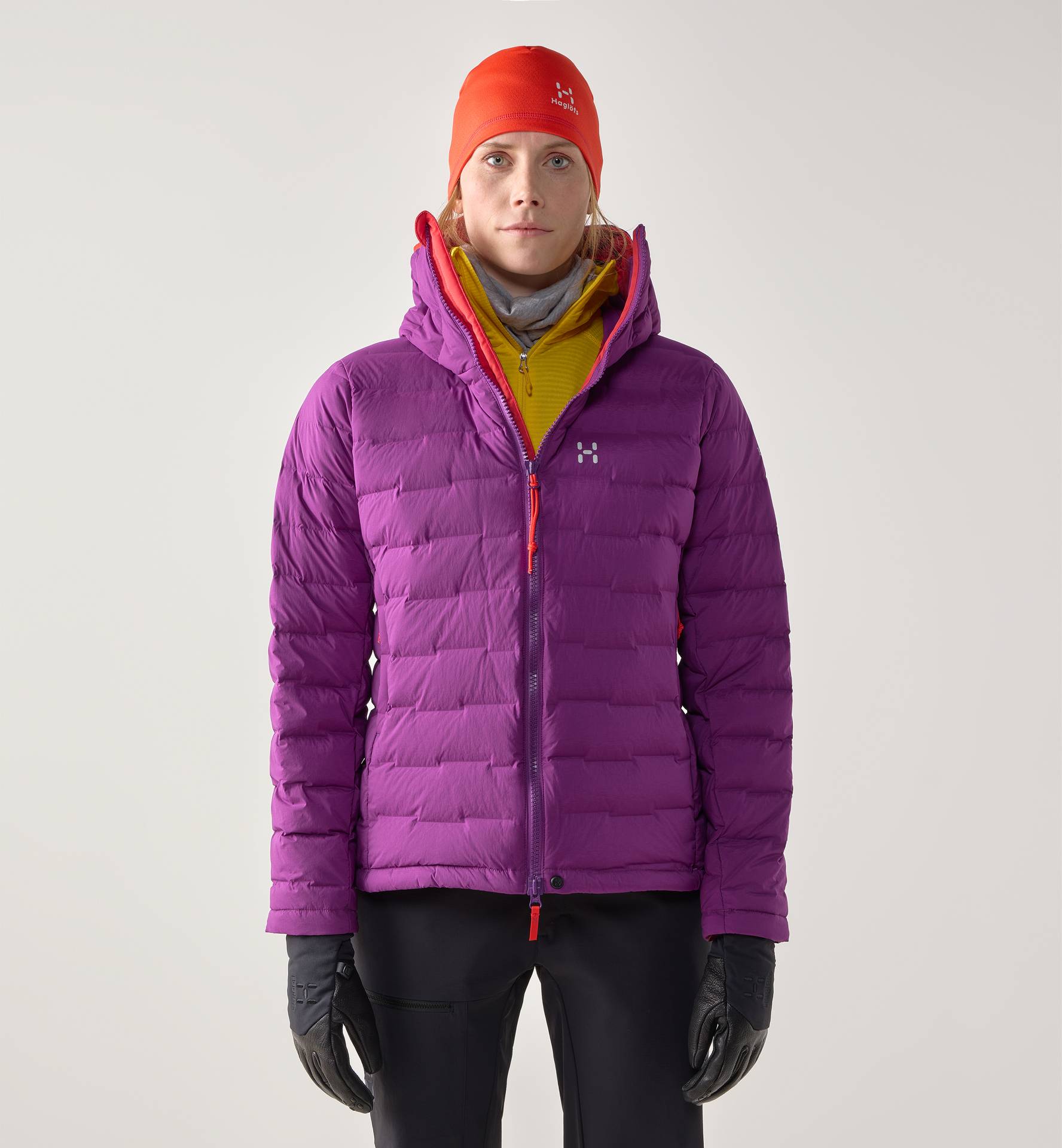 Spitz Down Hood Women Grape Purple