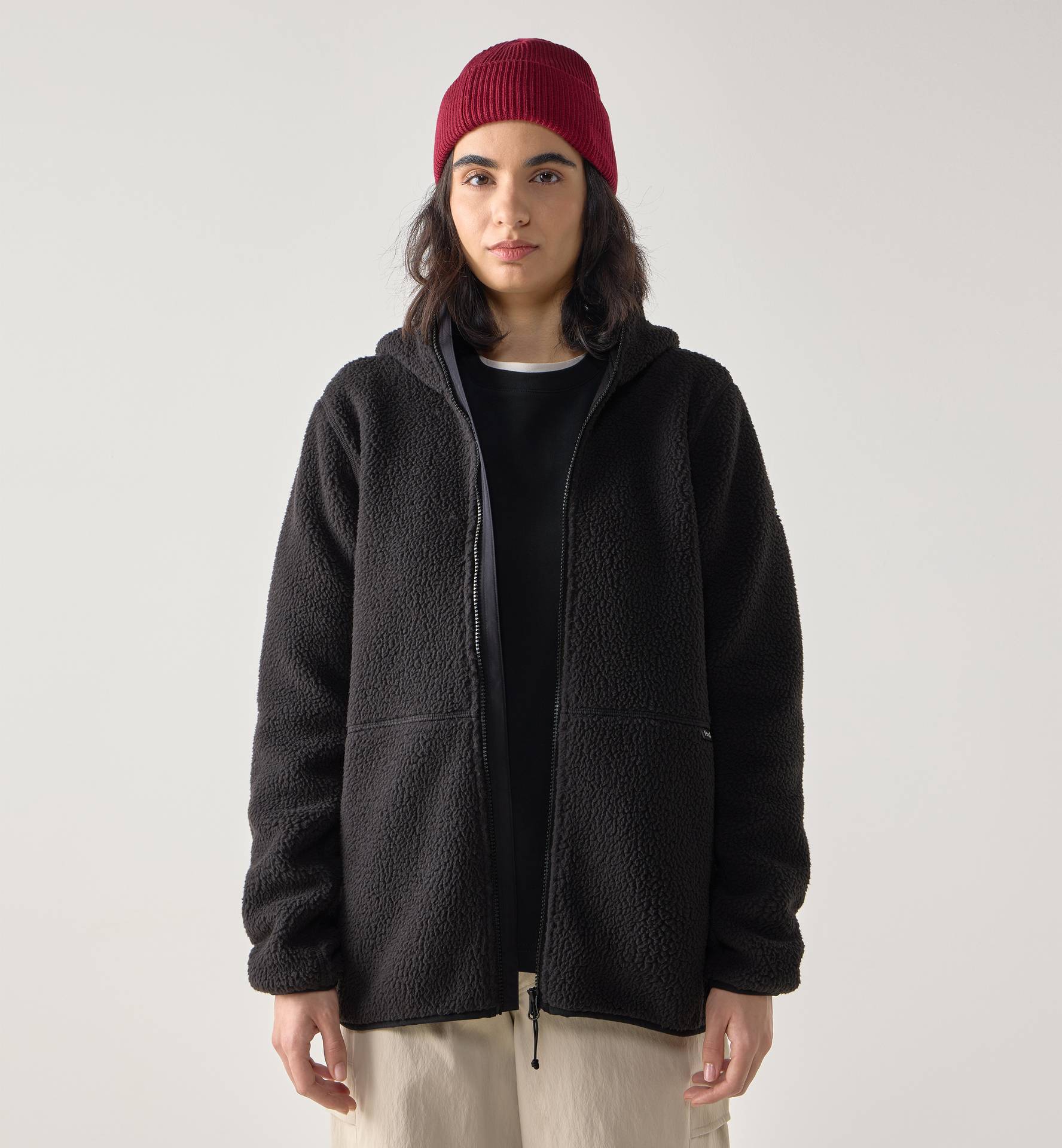 Funäs Pile Hood Women True Black