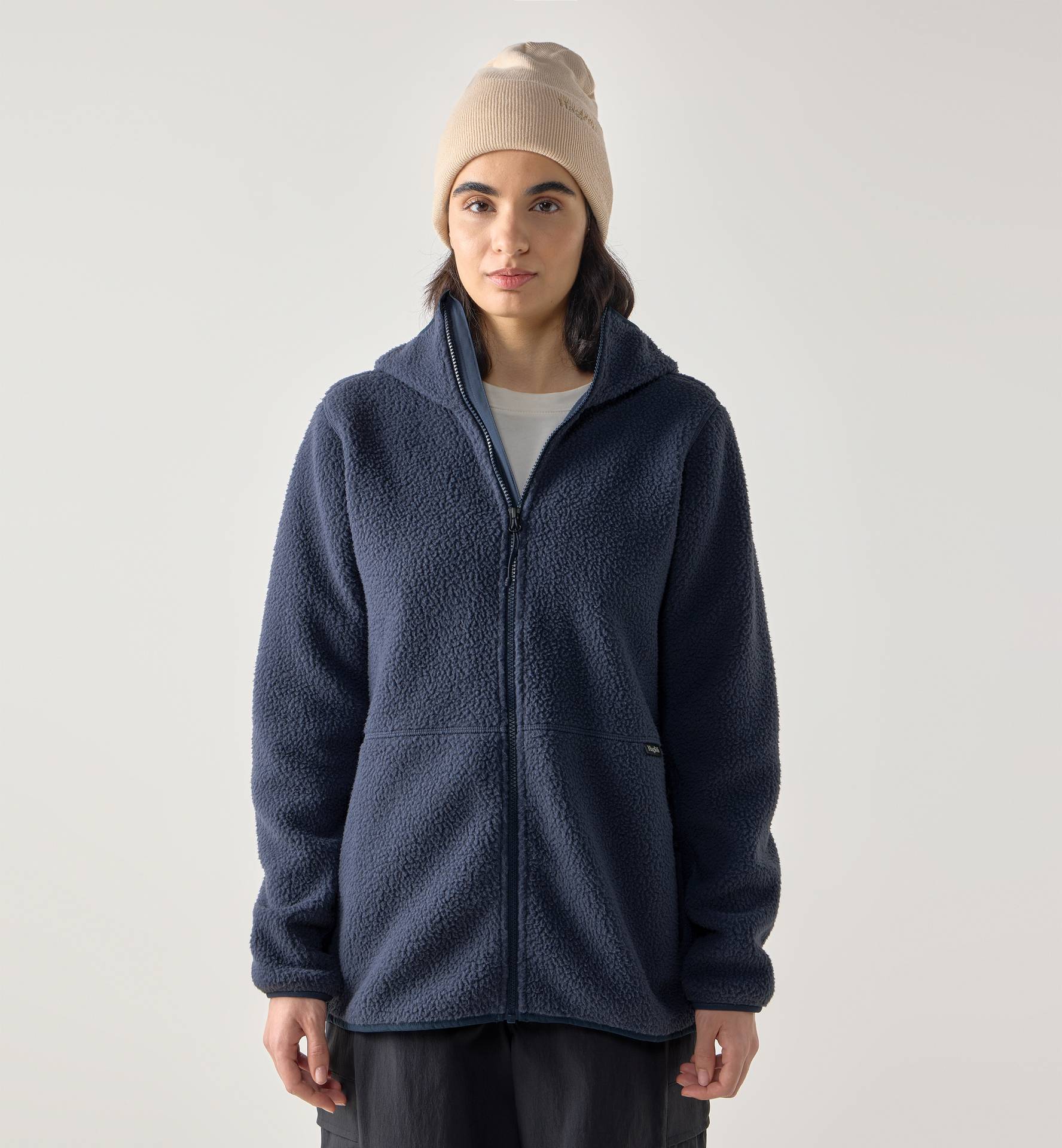 Funäs Pile Hood Women Tarn Blue
