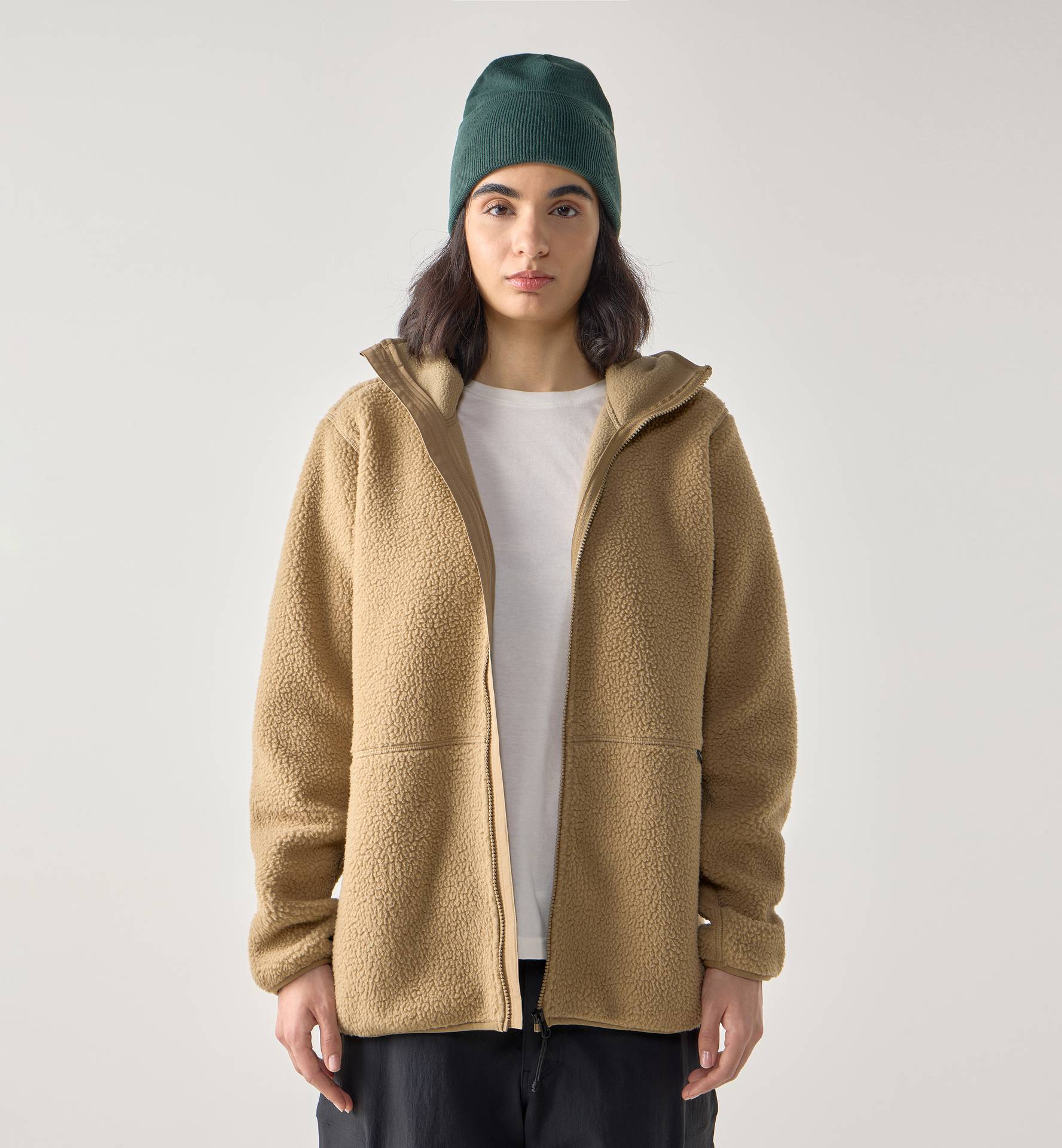 Funäs Pile Hood Women Oak Brown