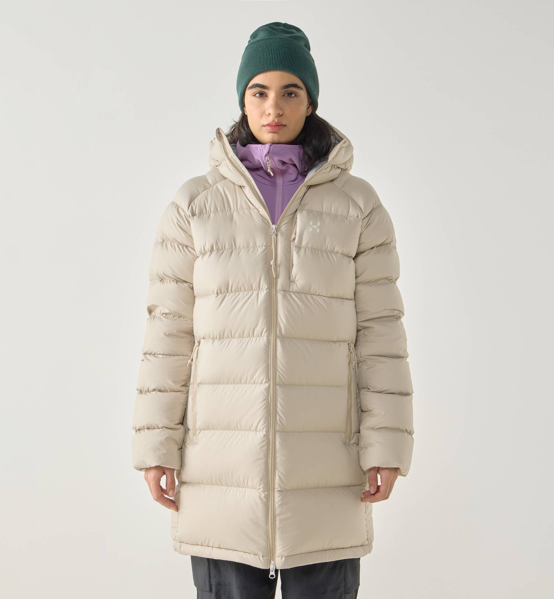 Rosson Down Parka Women Chalk Beige