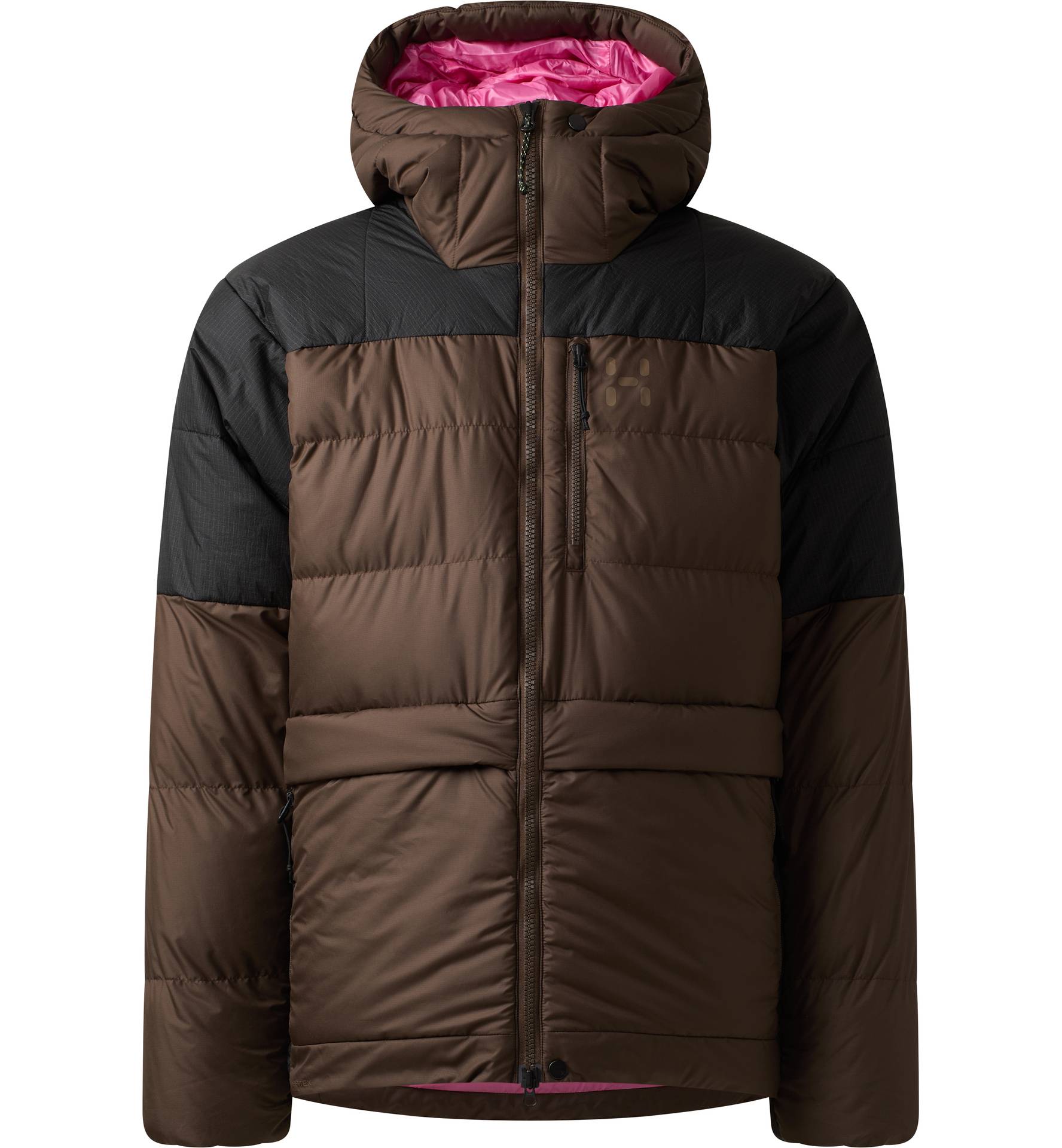 Riksgränsen Down 850 II Hood Men Woodland Brown