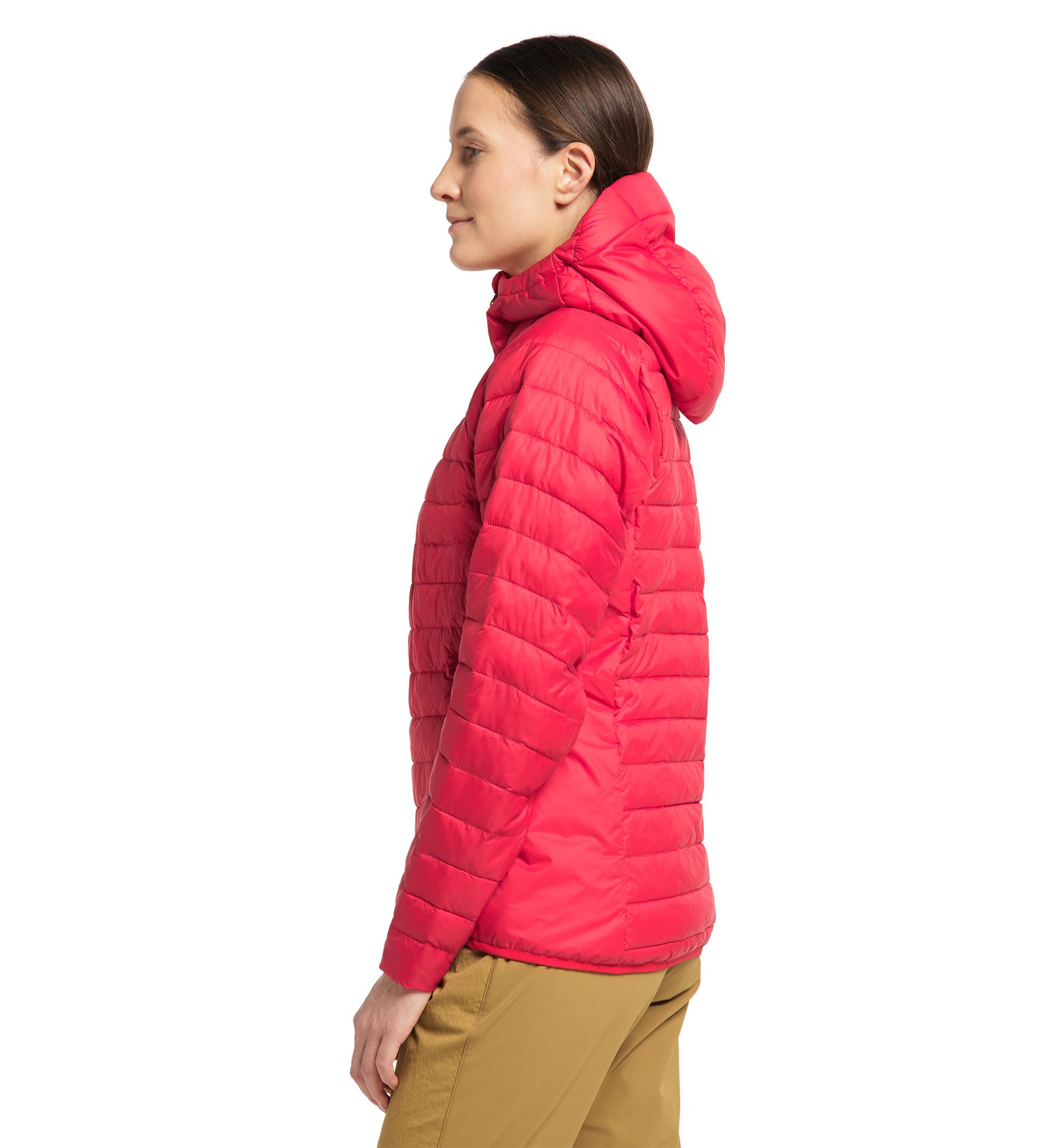 Spire Mimic Hood Women Scarlet Red