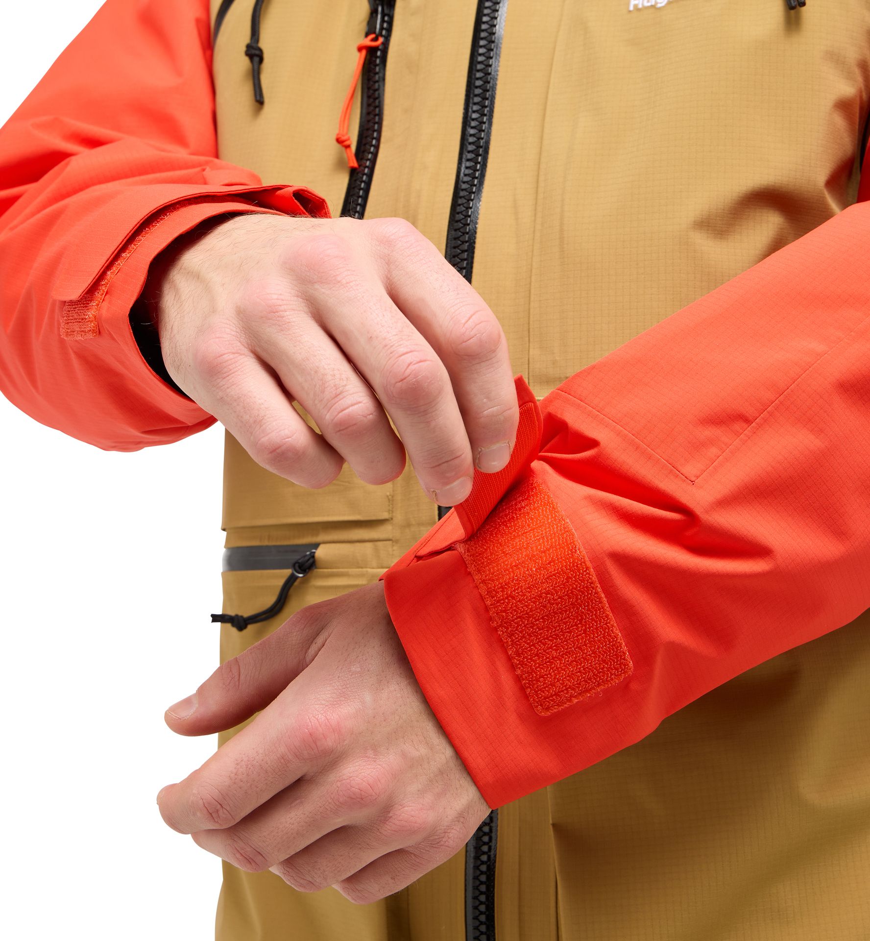 Vassi GTX Pro Jacket Men Cinnamon Brown/Habanero