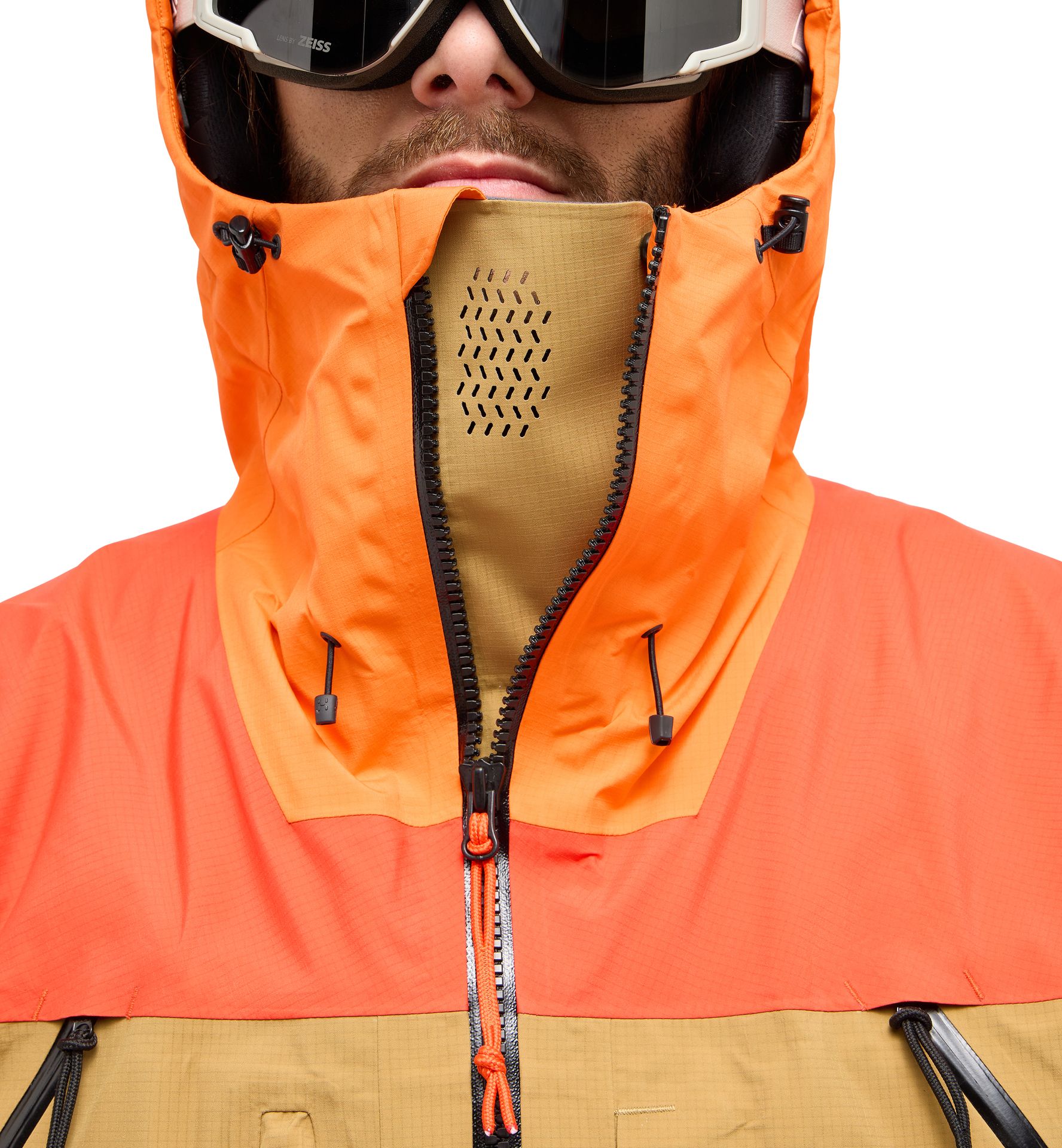 Vassi GTX Pro Jacket Men Cinnamon Brown/Habanero