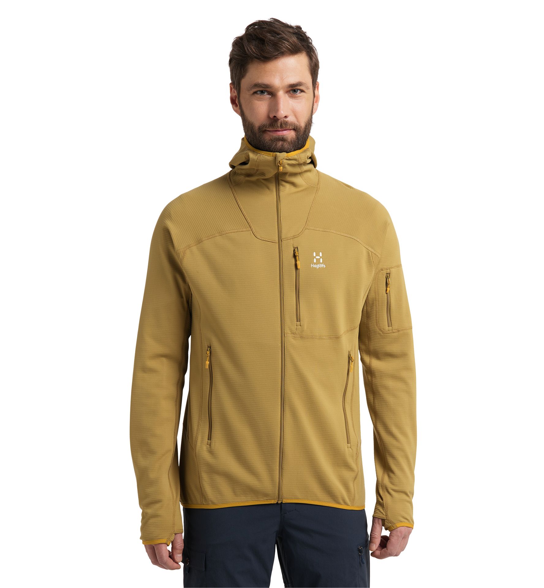 Wool Blend Hood Men Cinnamon Brown