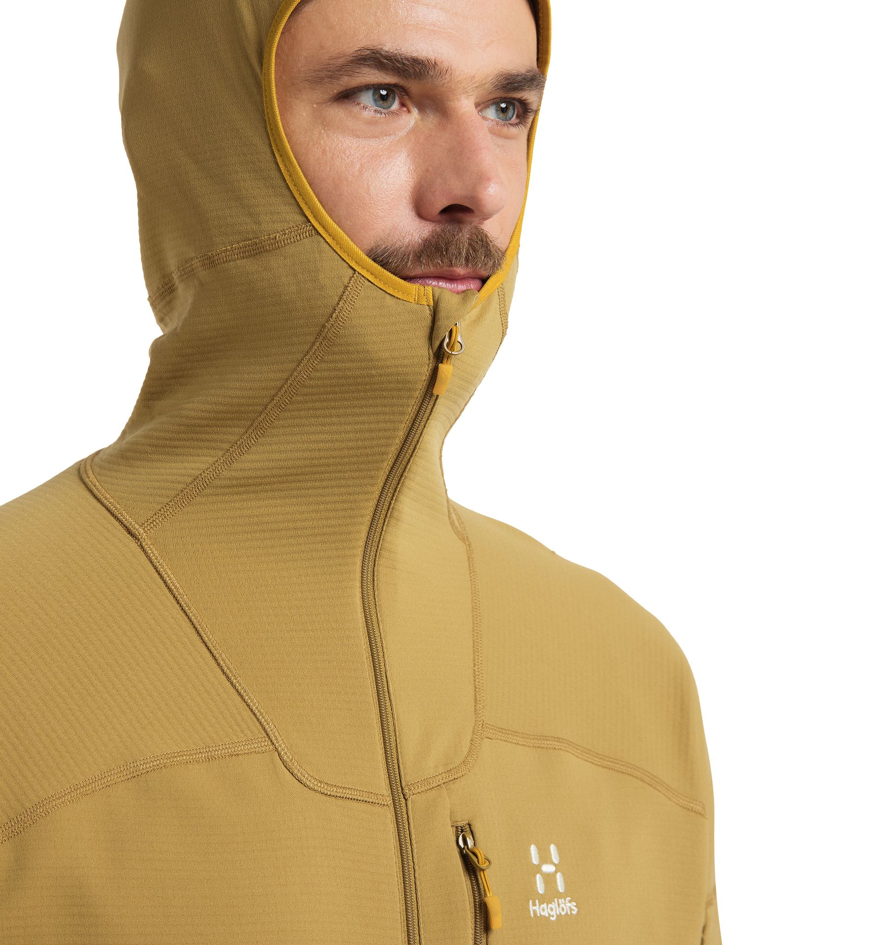 Wool Blend Hood Men Cinnamon Brown