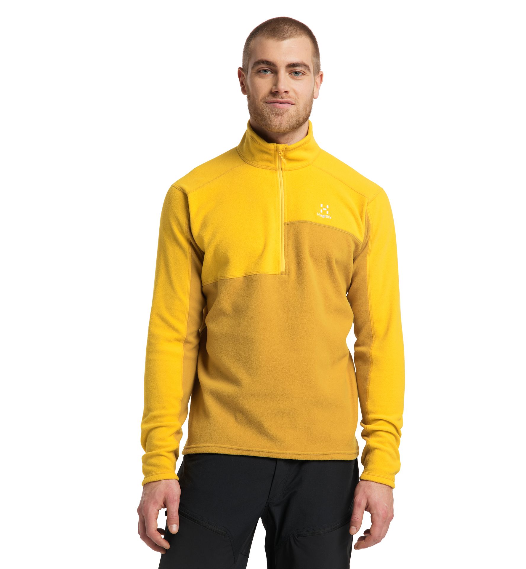 Buteo 1/2 zip Men Autumn Leaves/Pumpkin Yellow