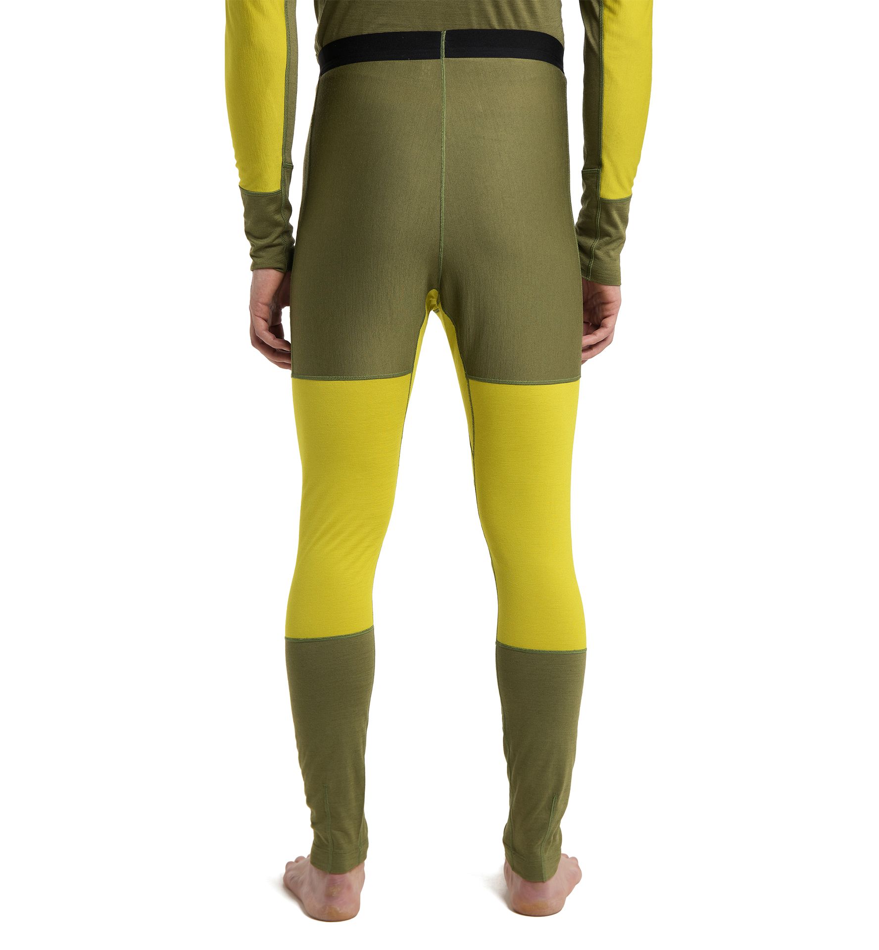 Natural Blend Tech Long Johns Men Olive Green/Aurora