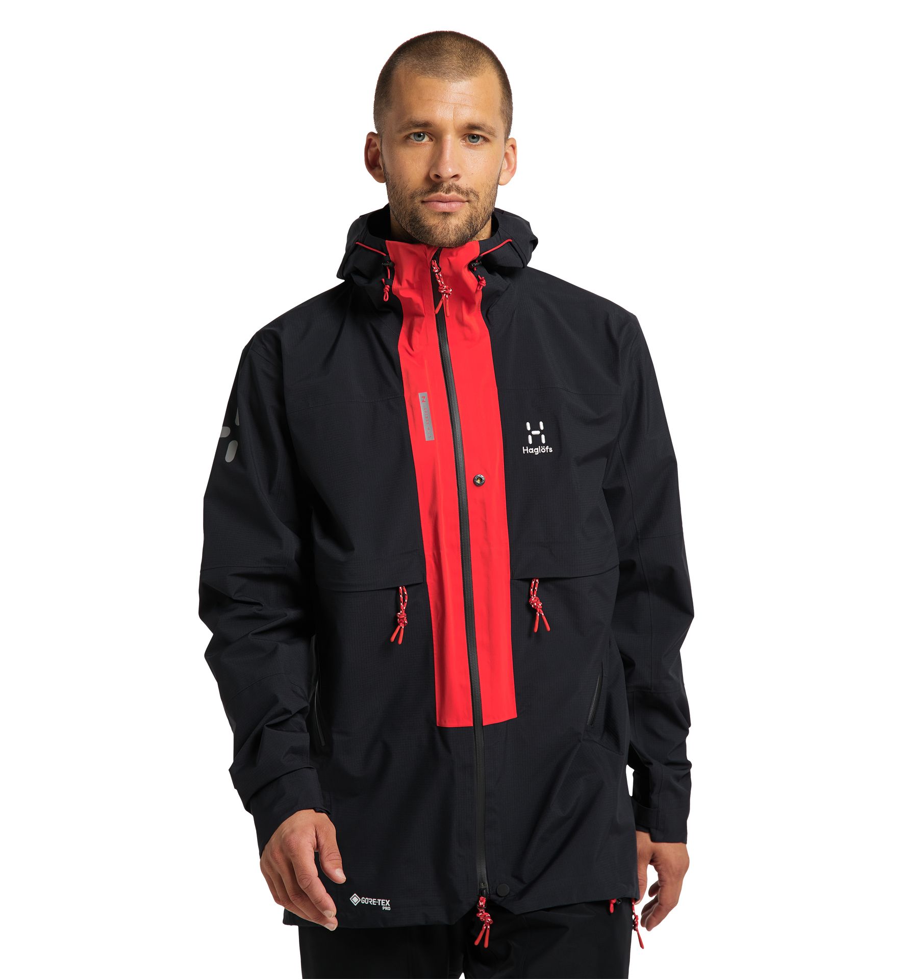 L.I.M ZT Trek GTX Pro Jacket Men True Black/Zenith Red