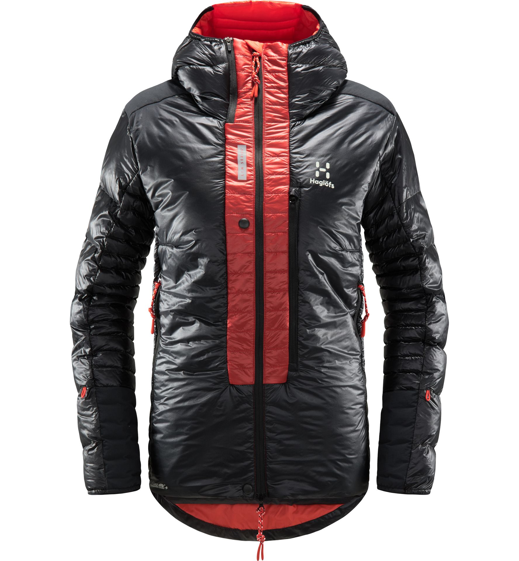 L.I.M ZT Down Jacket Women True Black/Zenith Red