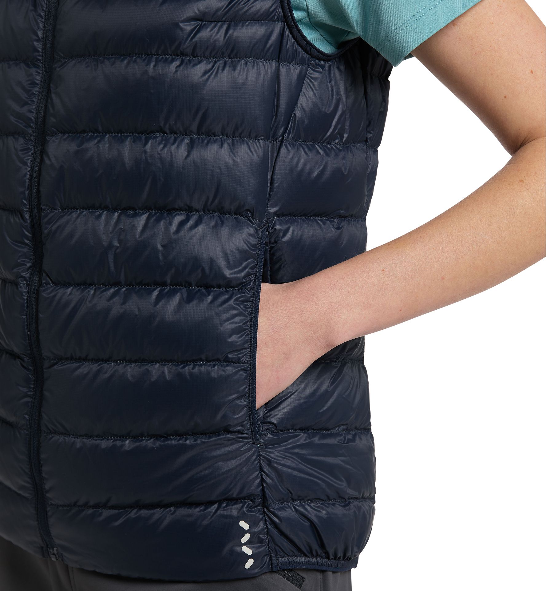 L.I.M Down Vest Women Tarn Blue/Frost Blue