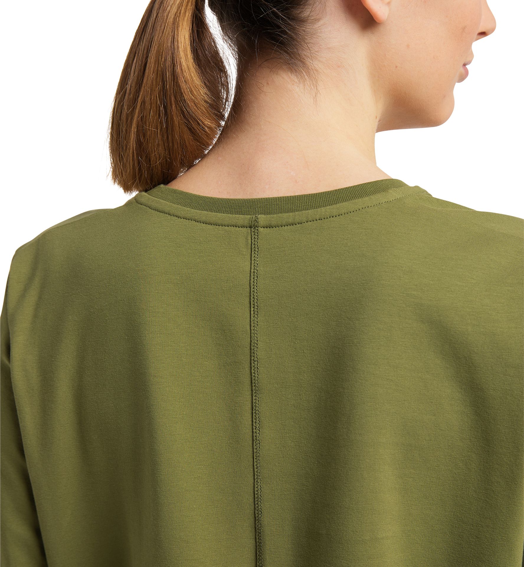 Curious Long Sleeve Tee Women Olive Green