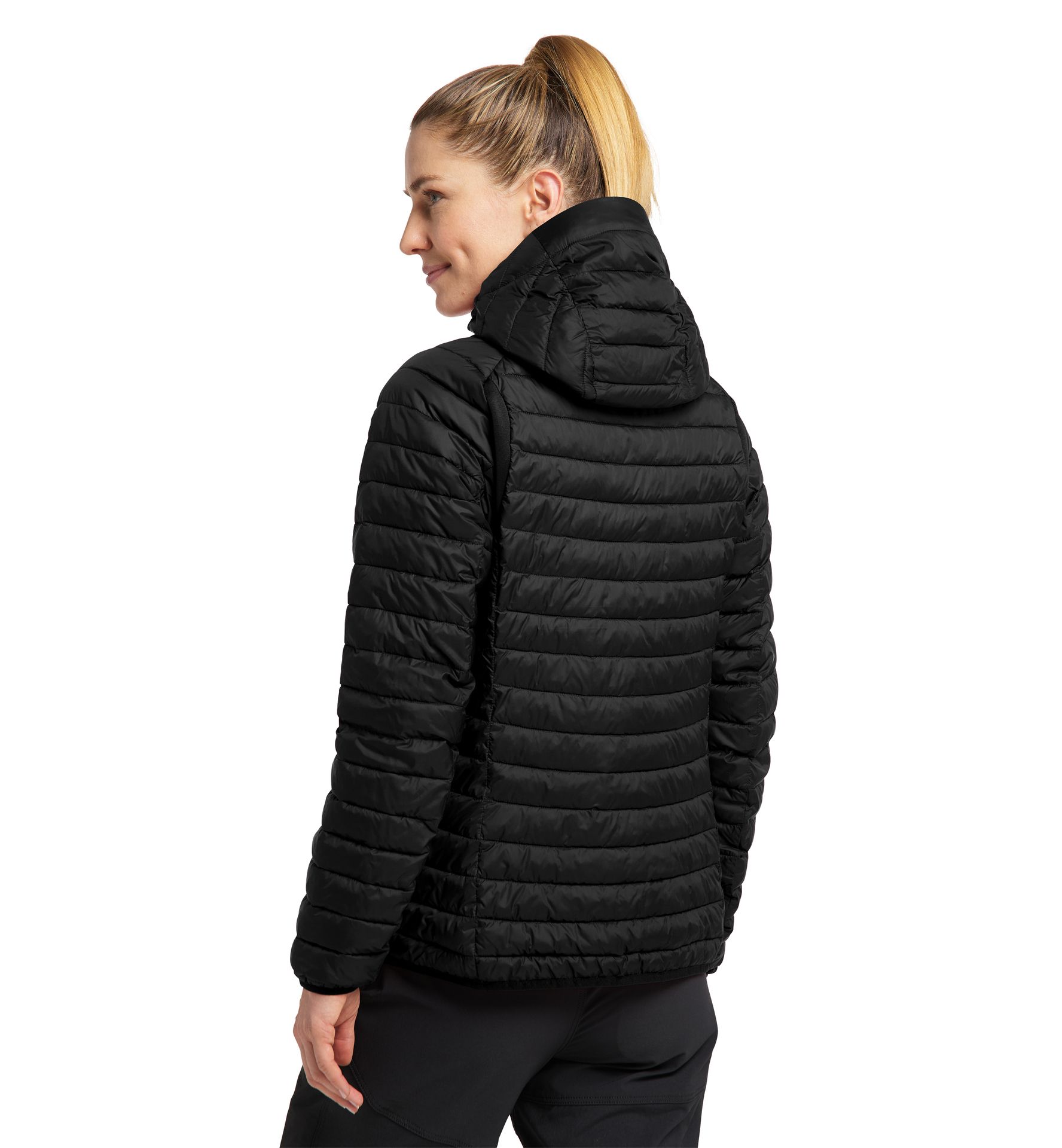 Zed Mimic Hood Women True Black Solid