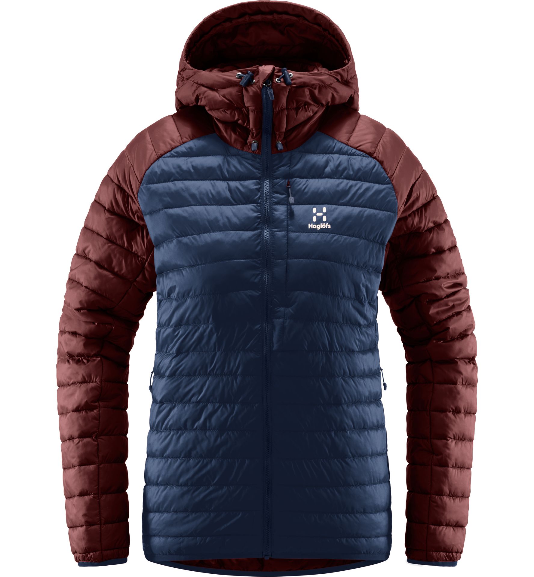 Zed Mimic Hood Women Tarn Blue/Maroon Red