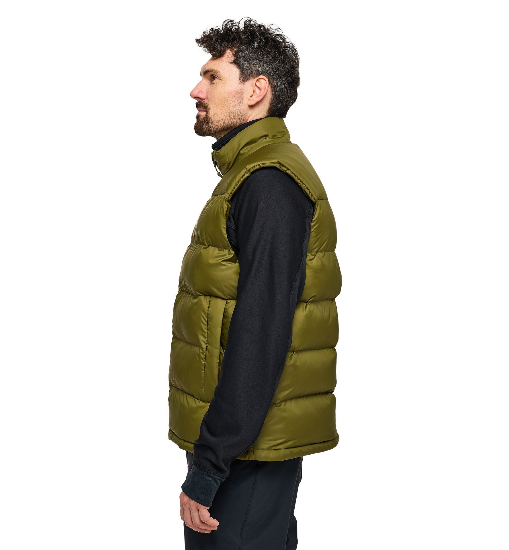 Puffy Mimic Vest Men Olive Green