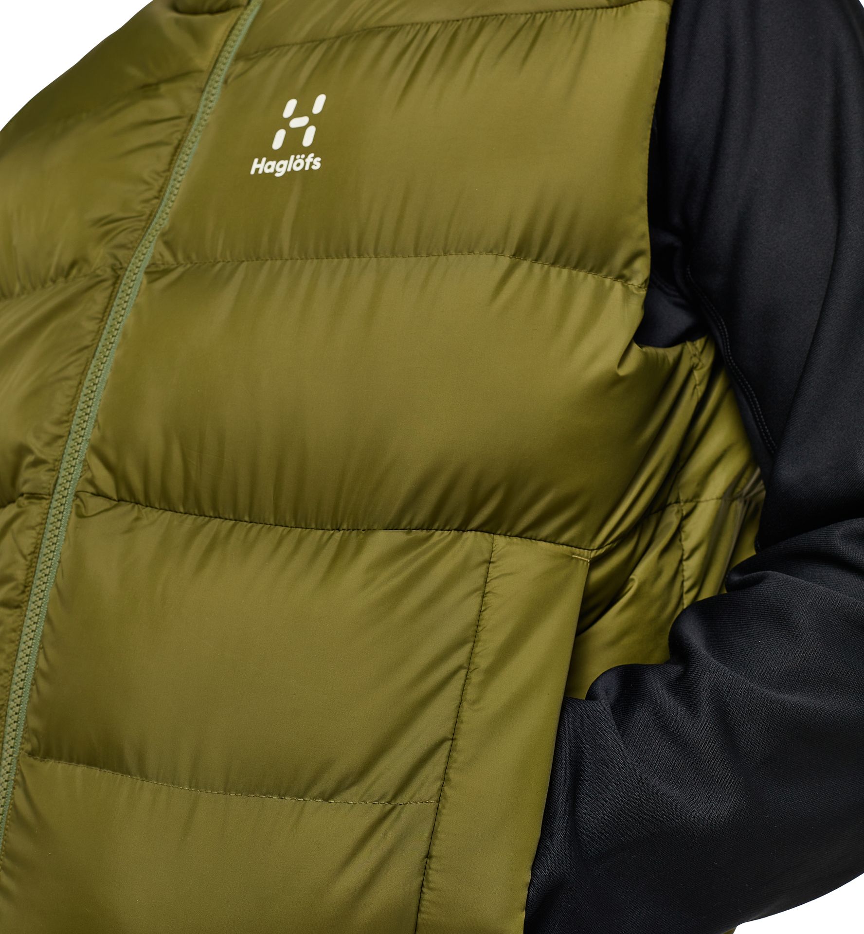 Puffy Mimic Vest Men Olive Green